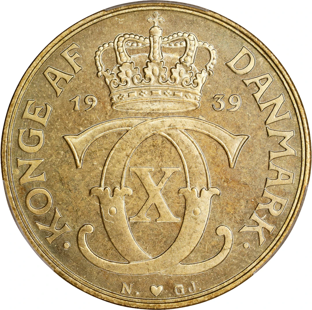 DENMARK. 2 Kroner, 1939. Copenhagen Mint. Christian X. PCGS MS-66 Prooflike.