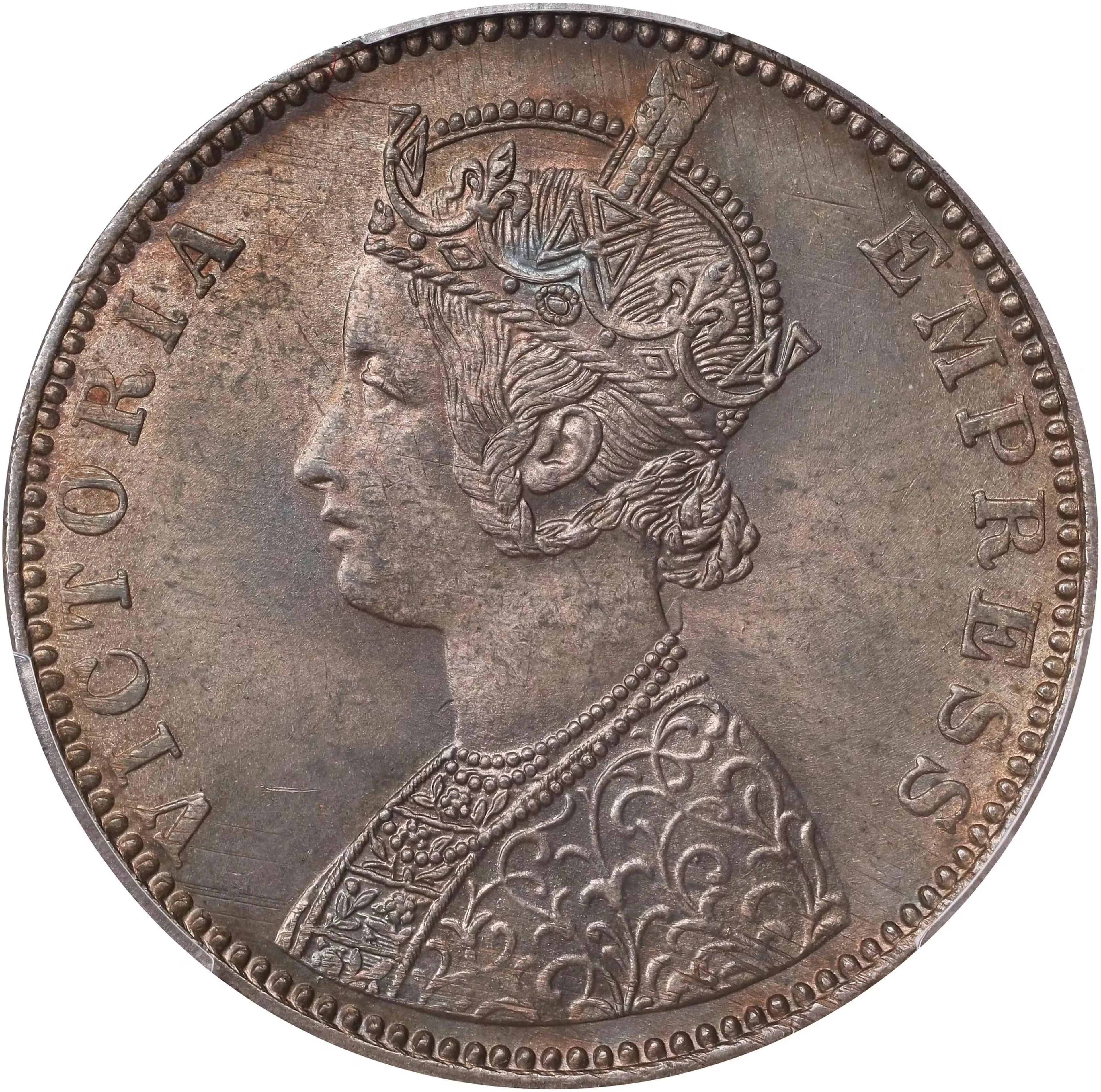 INDIA. Rupee, 1888-B. Bombay Mint. Victoria. PCGS MS-64.