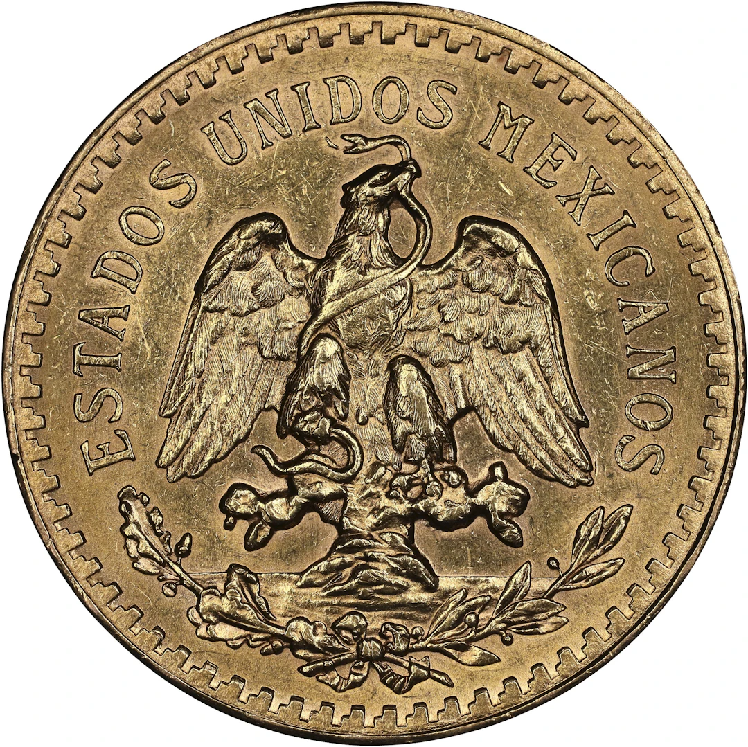 (1.206 oz, 37.499 g AGW). Mexico. 1946 Gold 50 Pesos.