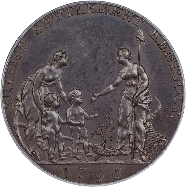 1796 Myddelton Token. W-8900. Rarity-7. Copper. Proof-65 BN (PCGS).