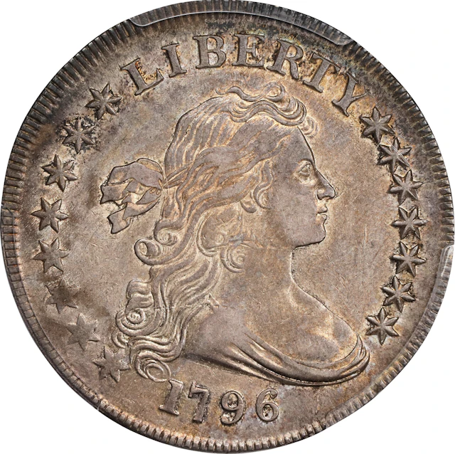 1796 Draped Bust Silver Dollar. BB-65, B-5. Rarity-2. Large Date