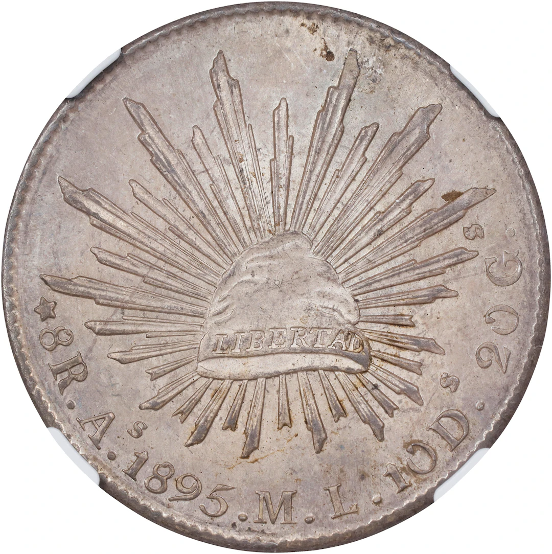 MEXICO. 8 Reales, 1895-As ML. Alamos Mint. NGC MS-62.