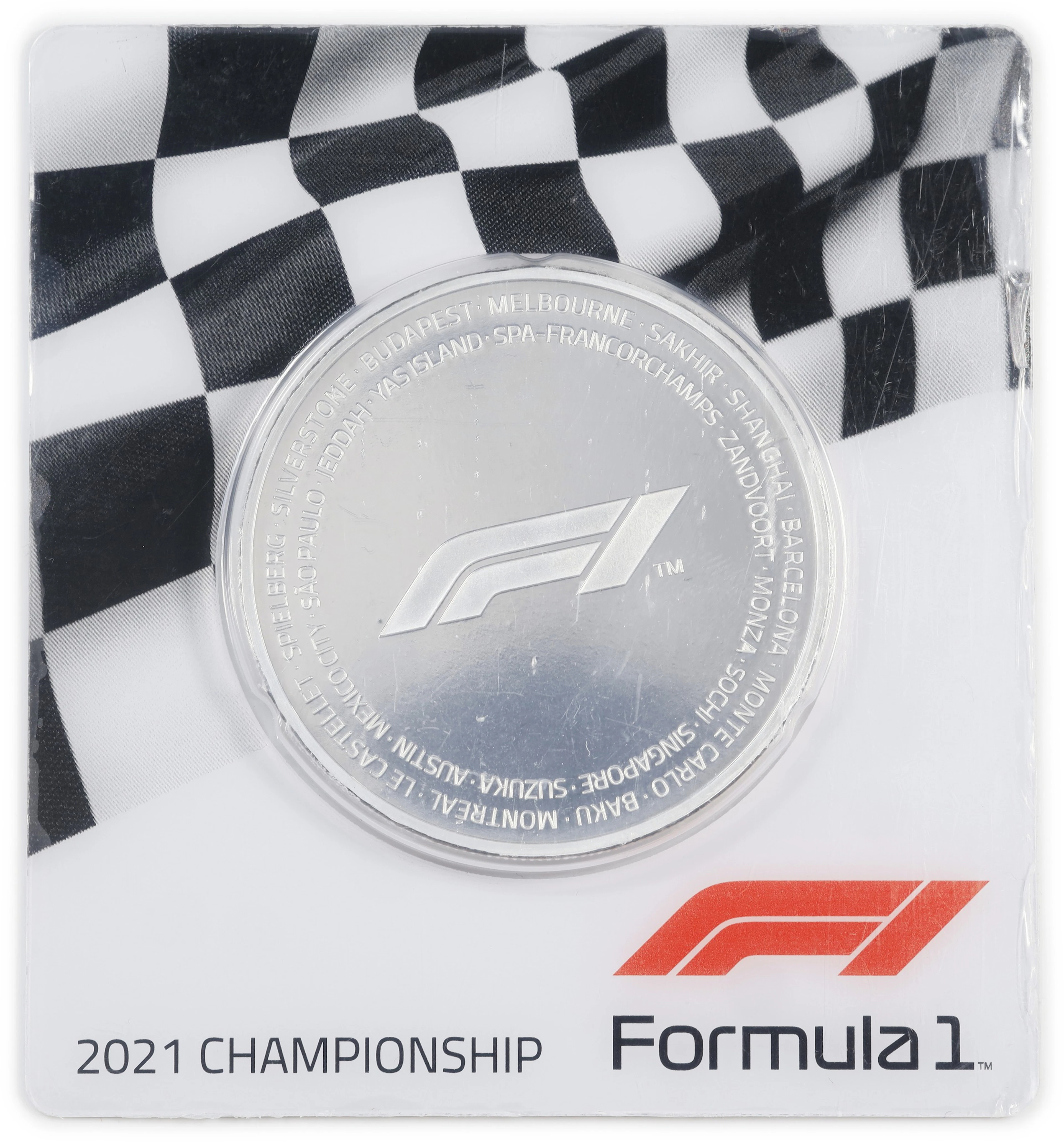 (2.5 oz, 77.76 g ASW). Solomon Islands. 2021 Formula 1 Silver $5. Proof.