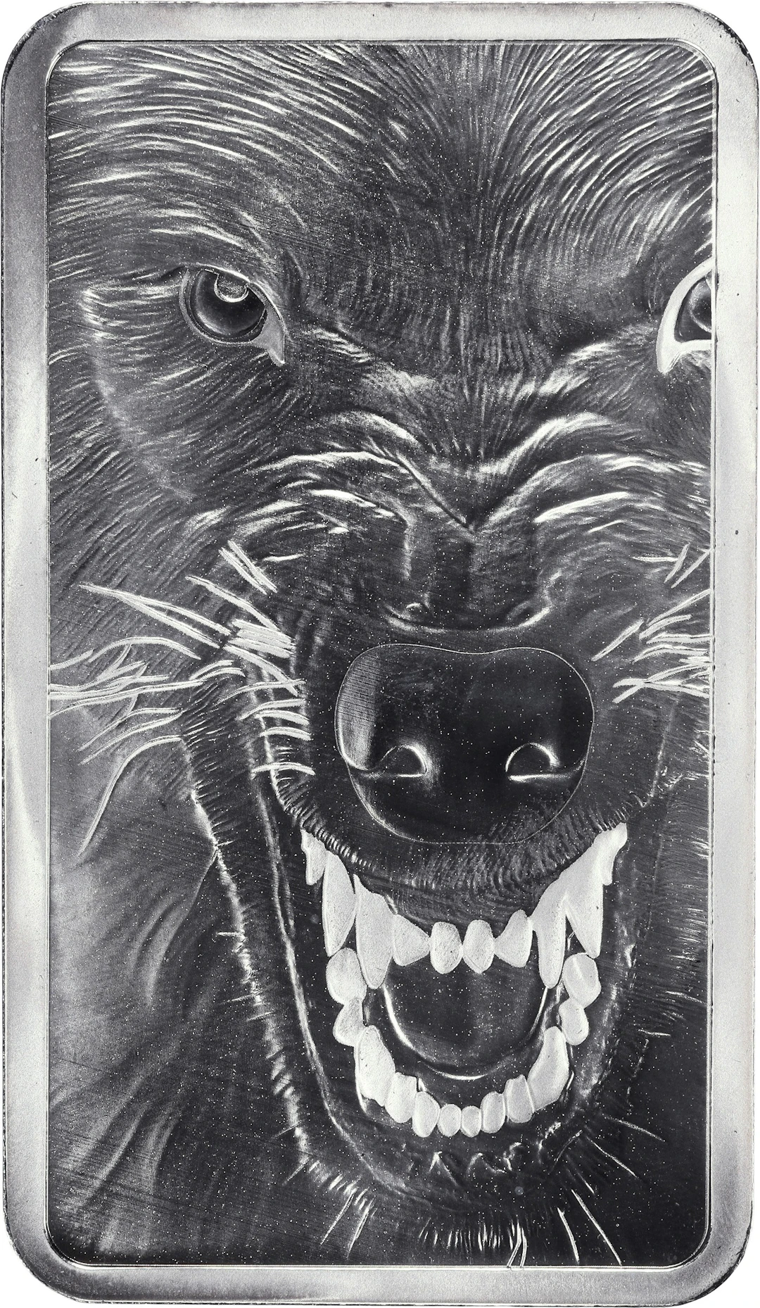 (10 oz, 311.04 g ASW). PAMP Wolf 10 oz Silver Bar.