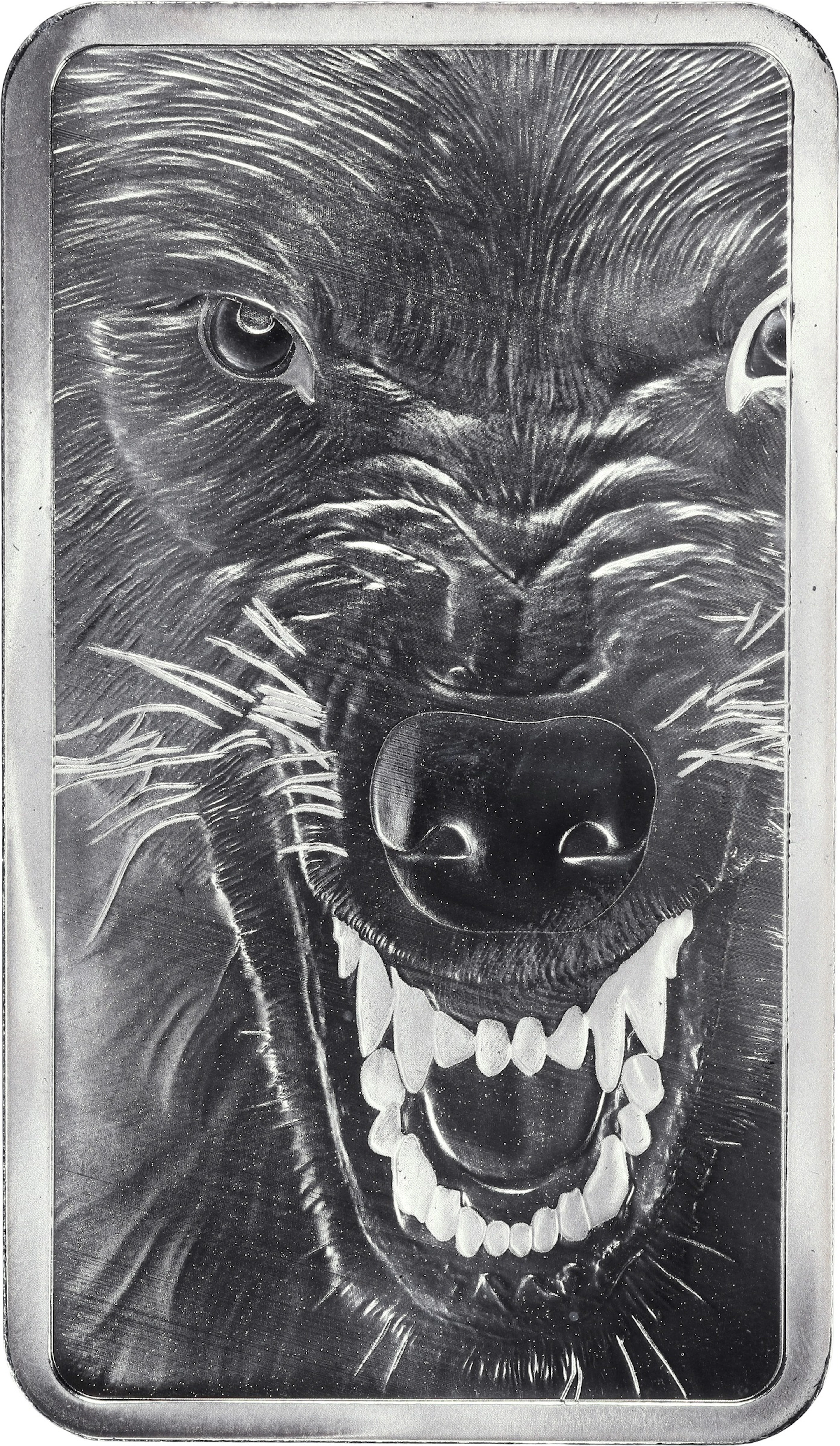 (10 oz, 311.04 g ASW). PAMP Wolf 10 oz Silver Bar.
