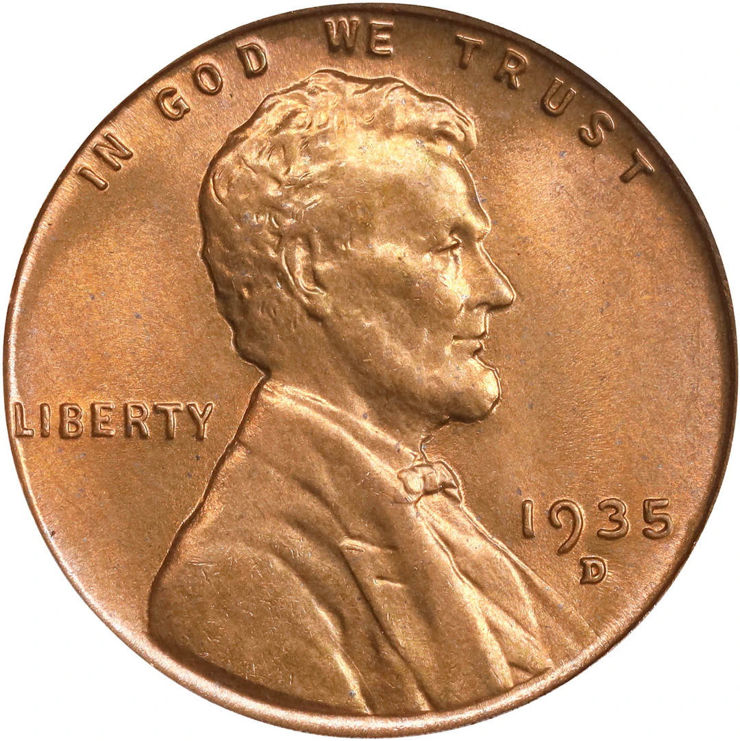 1935-D Lincoln Cent. MS-66 RD (PCGS). CAC. OGH Generation 3.0.