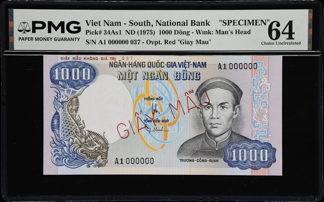 VIETNAM, SOUTH. National Bank of Vietnam. 1000 Dong, ND (1975). P-34As1.