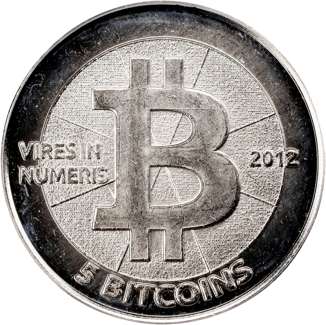 Unfunded 2012 Casascius "Bitnickel" 5 Bitcoin. Series 1 and Series