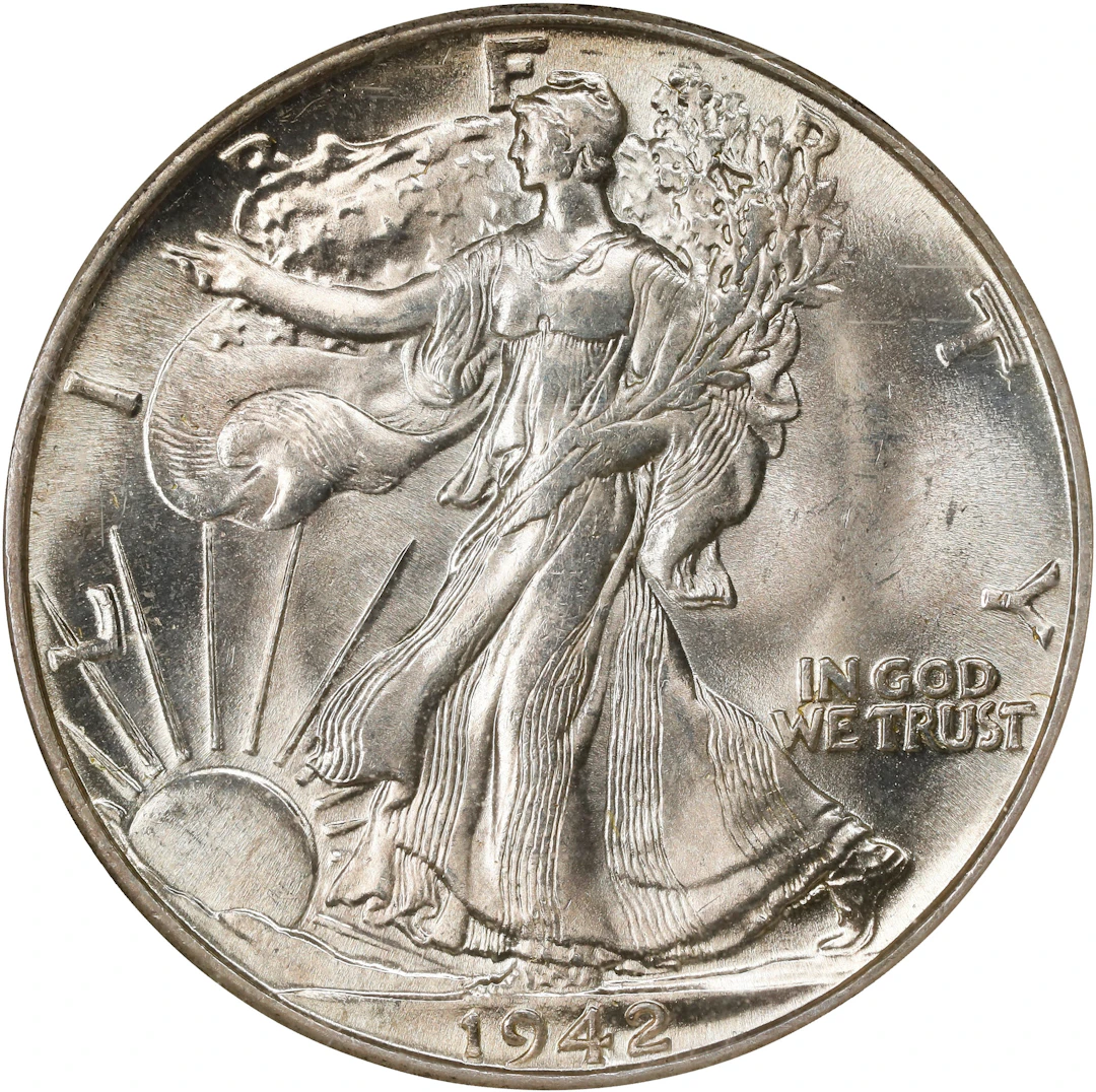 1942 Walking Liberty Half Dollar. MS-65 (NGC). OH Generation 4.0.