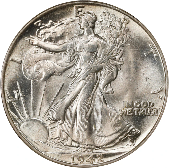 1942 Walking Liberty Half Dollar. MS-65 (NGC). OH Generation 4.0.