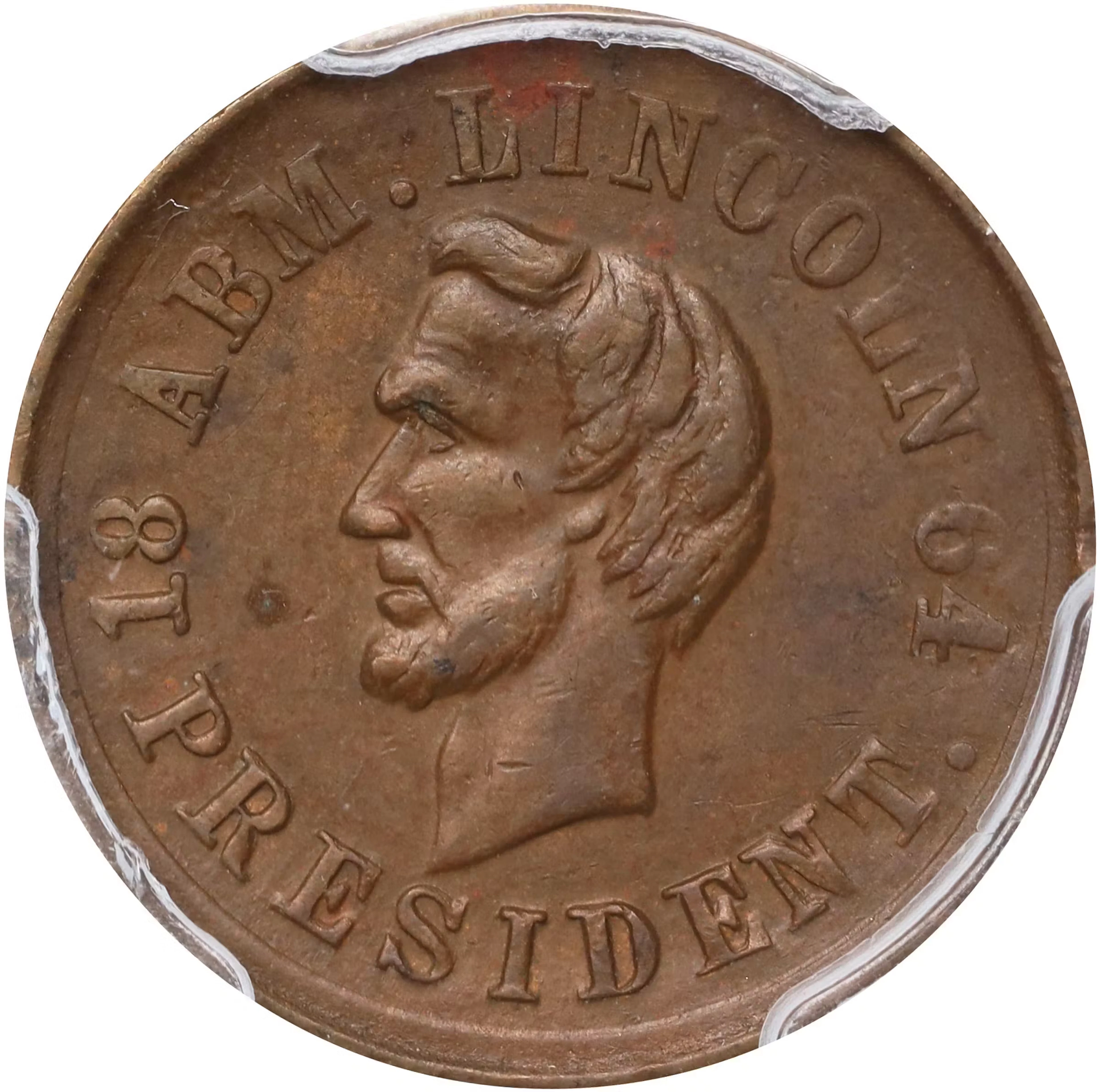 1864 Lincoln Portrait / NO COMPROMISE WITH TRAITORS. Fuld-125/432