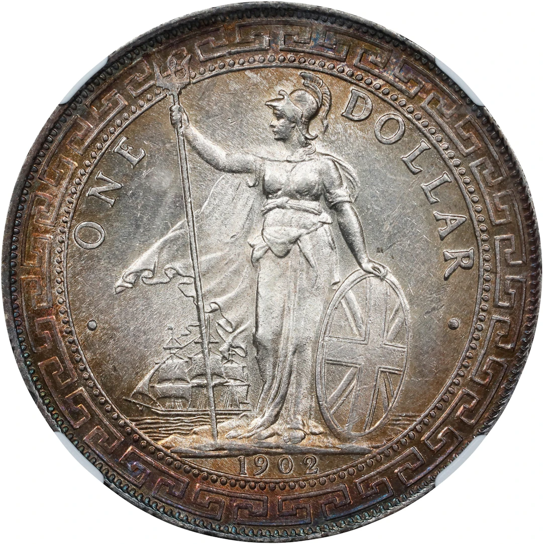 GREAT BRITAIN. Trade Dollar, 1902-B. Bombay Mint. Edward VII. NGC MS-62.
