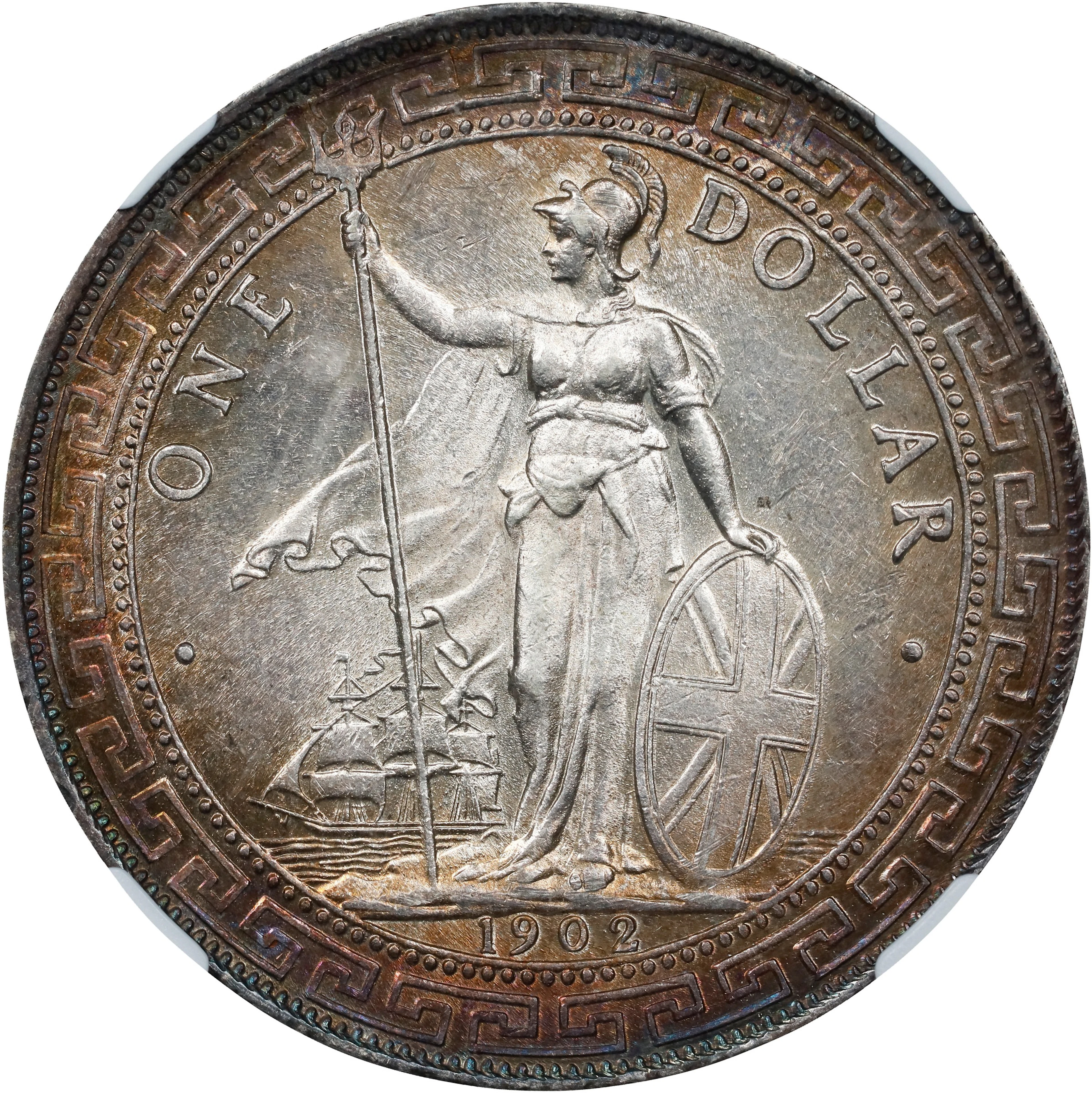 GREAT BRITAIN. Trade Dollar, 1902-B. Bombay Mint. Edward VII. NGC MS-62.