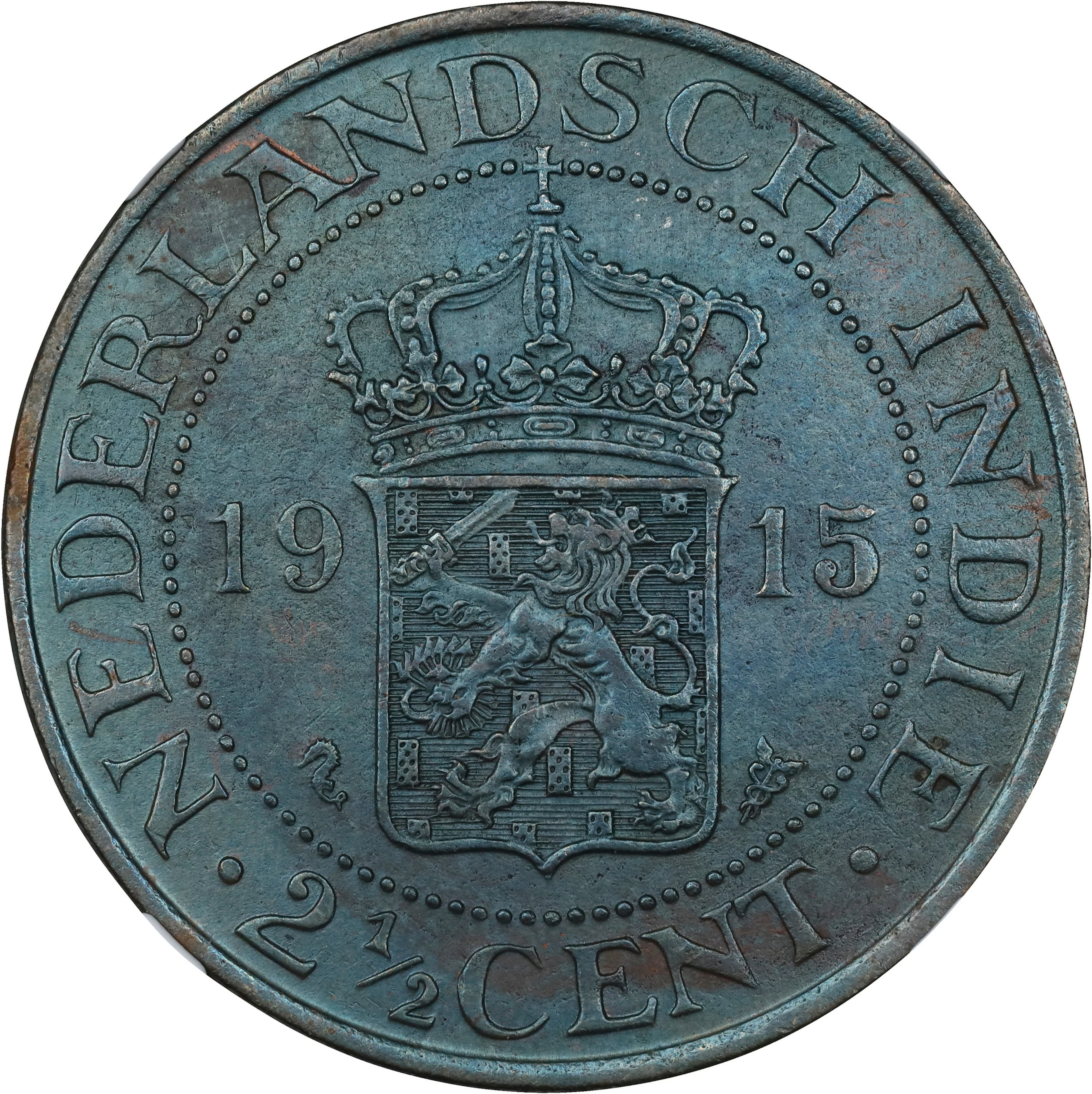 NETHERLANDS EAST INDIES. 2-1/2 Cents, 1915. Philadelphia Mint. NGC