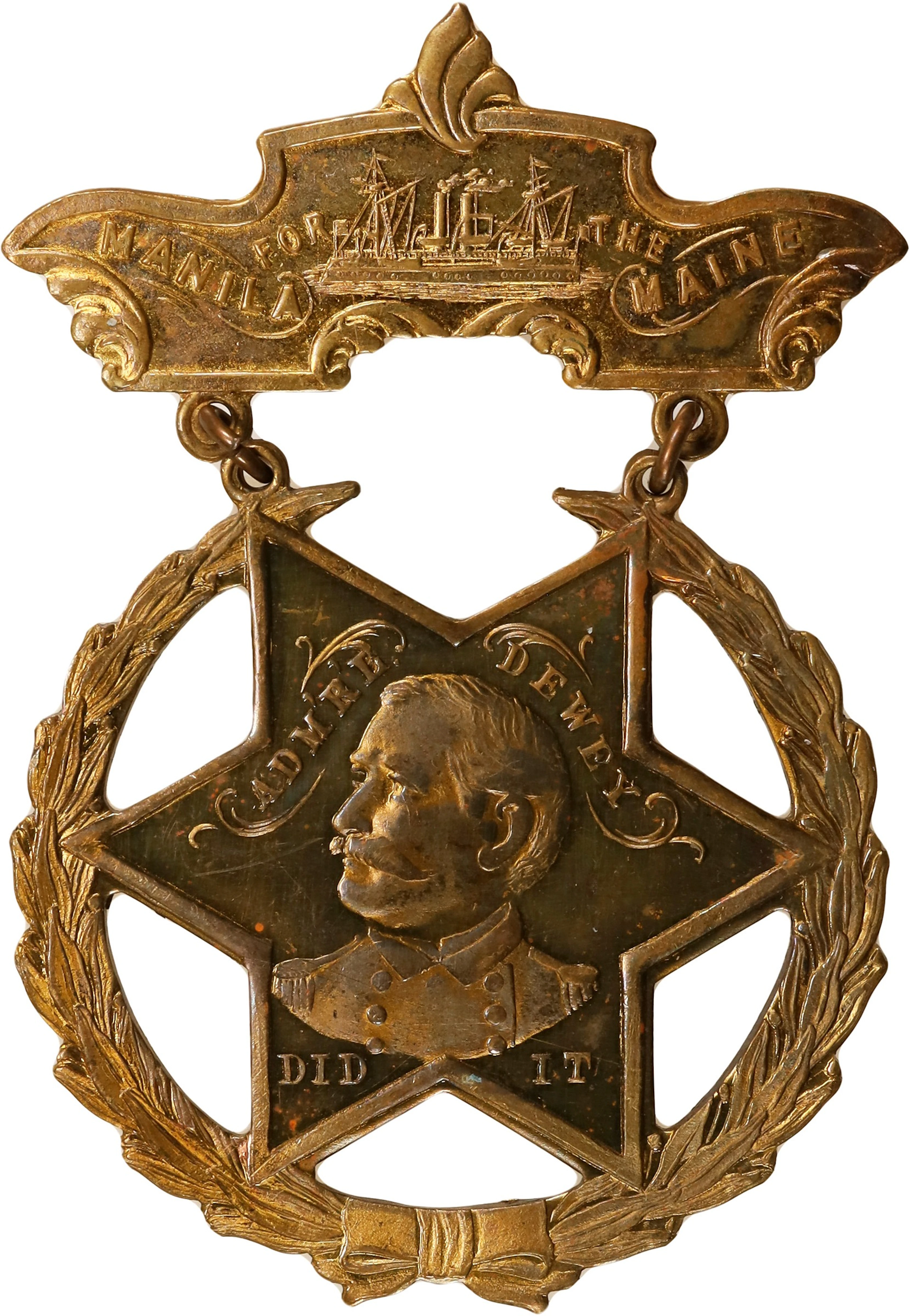 PHILIPPINES. Manila for the Maine Brass Medal, ND (ca. 1900). UNCIRCULATED.