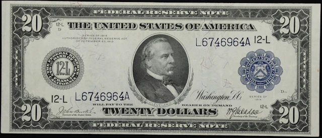 Fr. 1008. 1914 $20 Federal Reserve Note. San Francisco. Choice Very Fine.