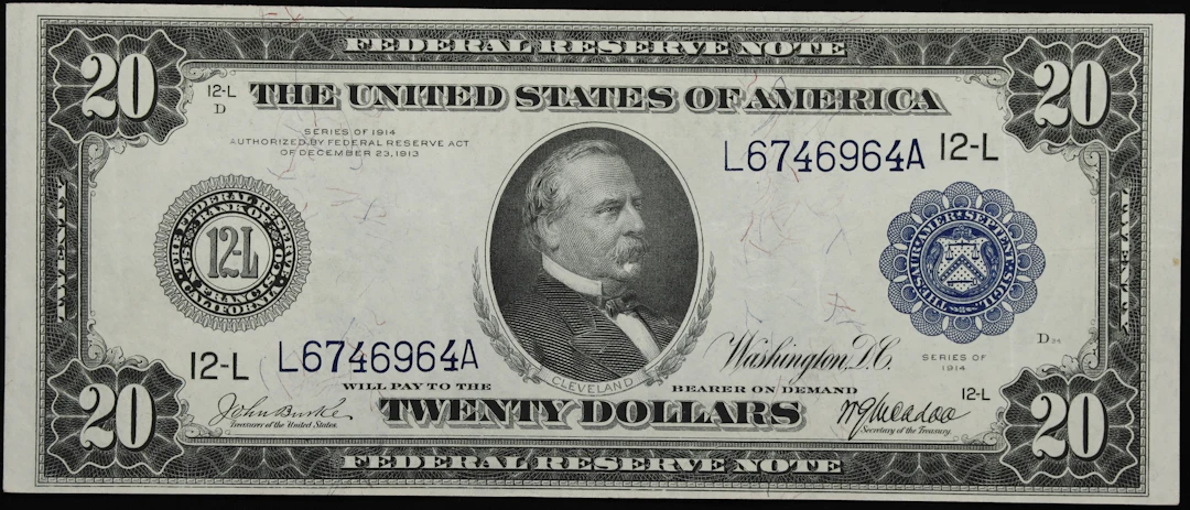 Fr. 1008. 1914 $20 Federal Reserve Note. San Francisco. Choice Very Fine.