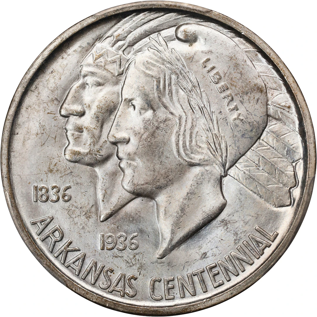 1936-D Arkansas Centennial. MS-64 (PCGS).