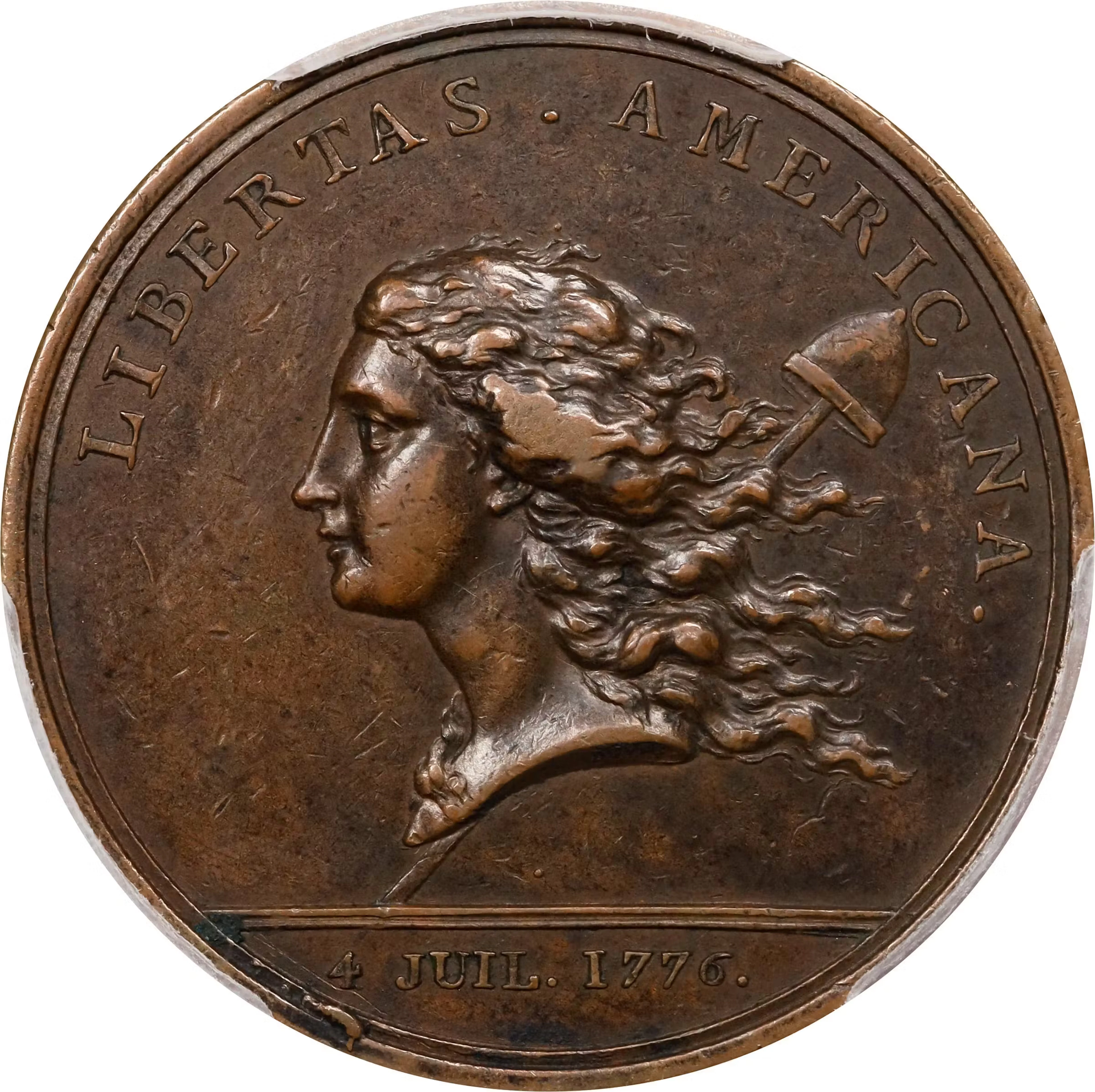 "1781" (1783) Libertas Americana Medal. Original. Paris Mint. By Augustin