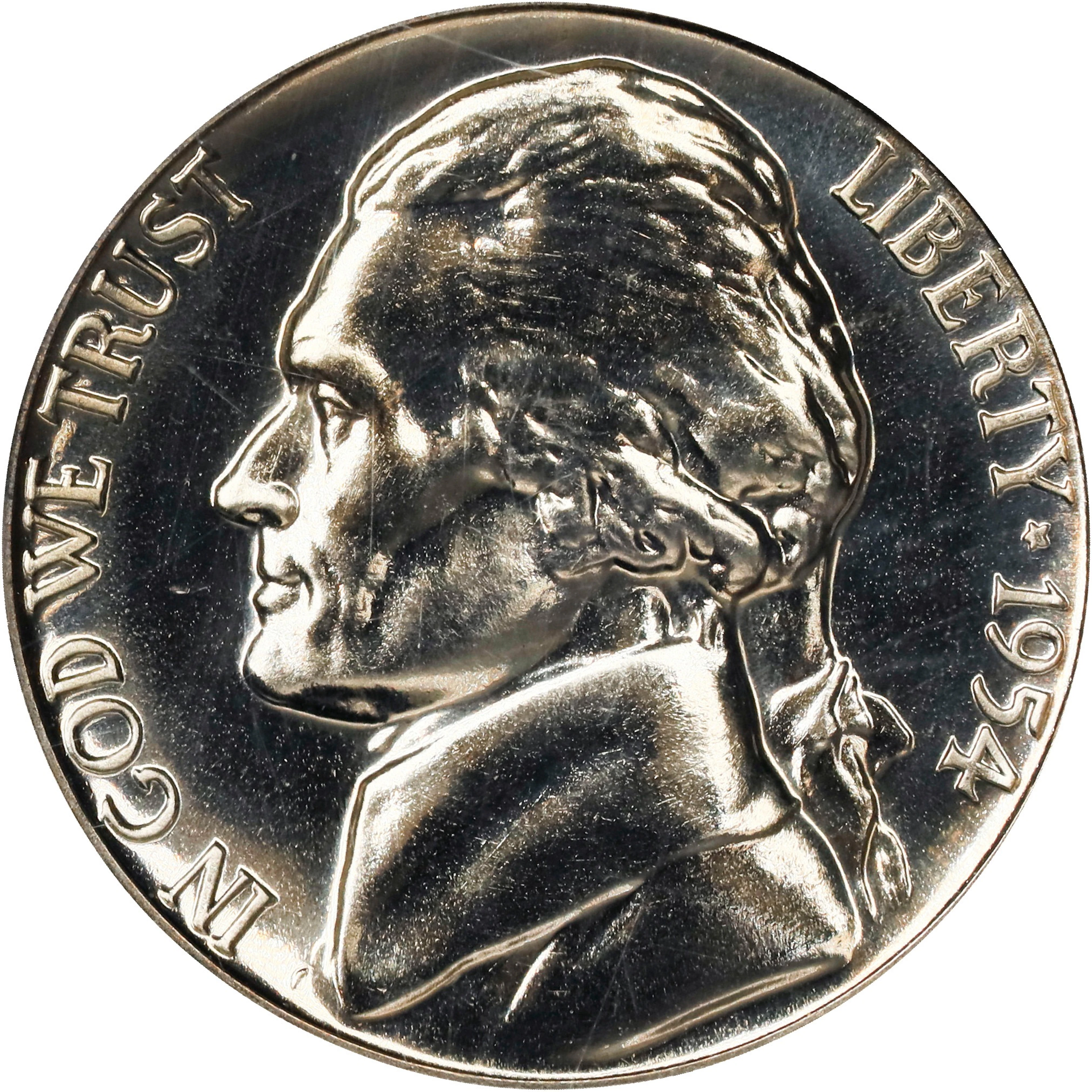 1954 Jefferson Nickel. Proof-69 W (NGC).