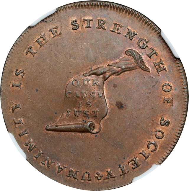 Undated (ca. 1793-1795) Kentucky Token. W-8805. Rarity-5. Copper.