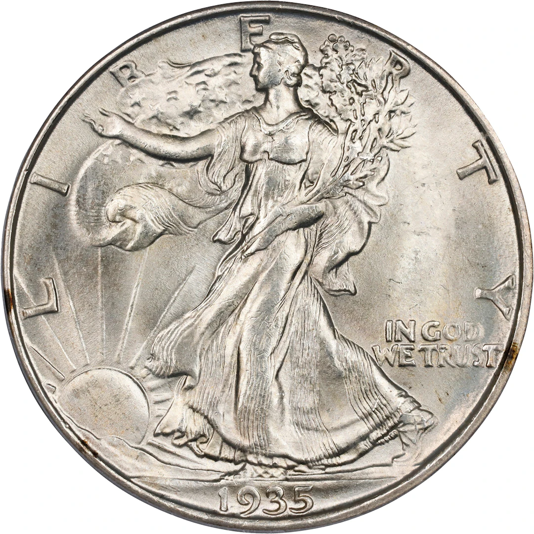 1935-D Walking Liberty Half Dollar. MS-66 (PCGS).