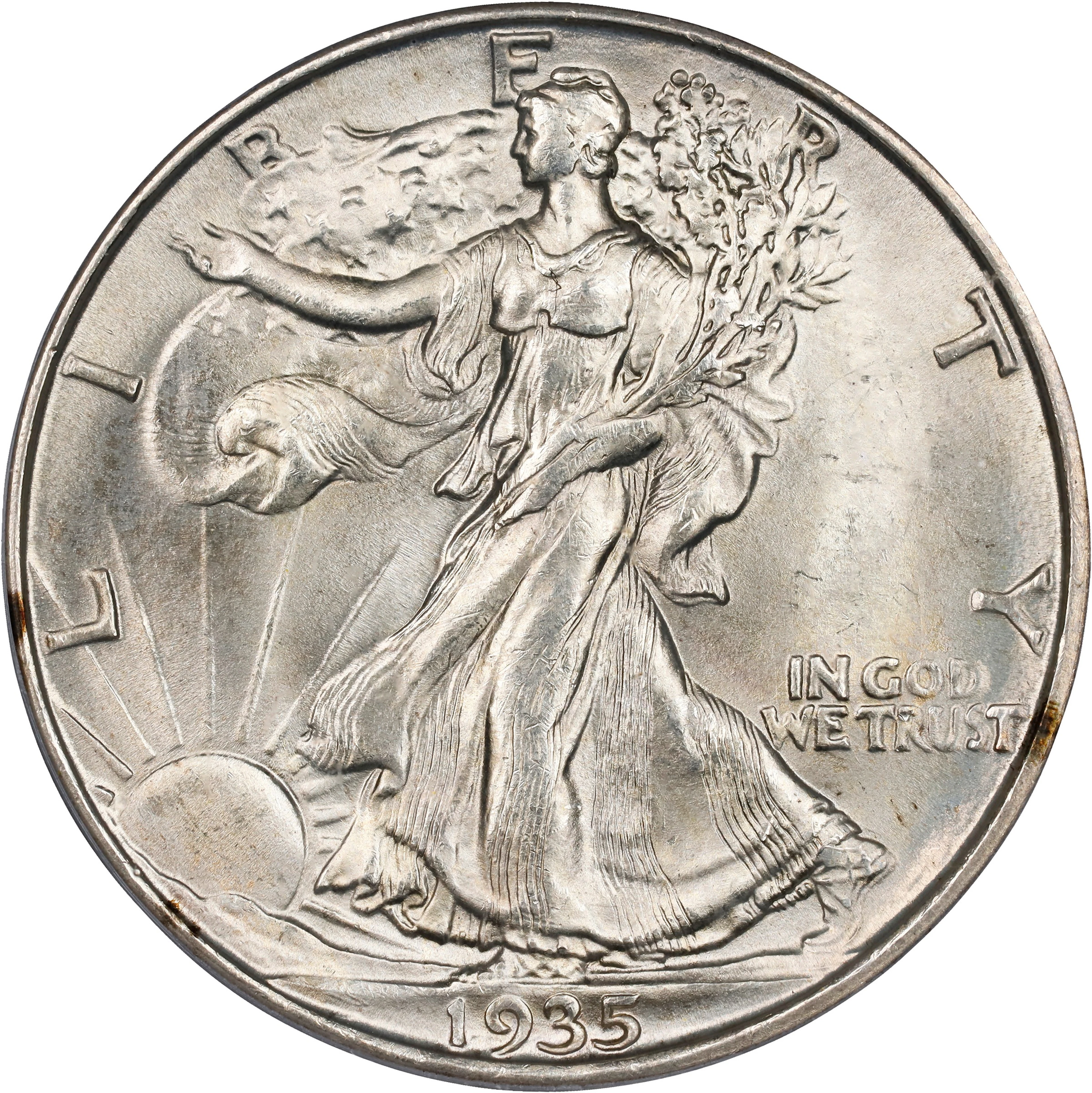 1935-D Walking Liberty Half Dollar. MS-66 (PCGS).