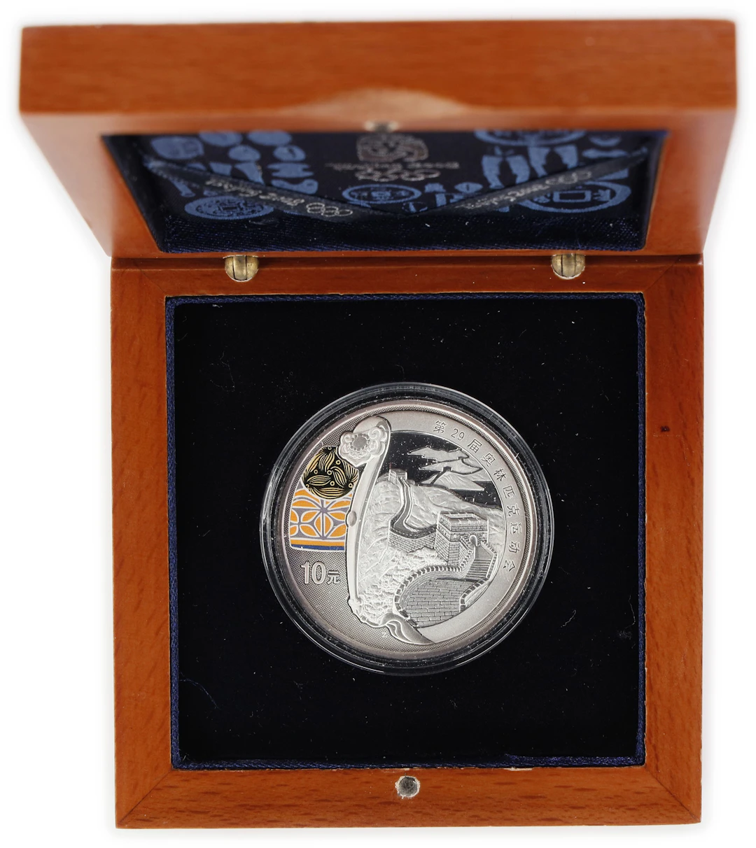 (1 oz, 31.104 g ASW). China. 2008 Beijing Olympics The Great Wall