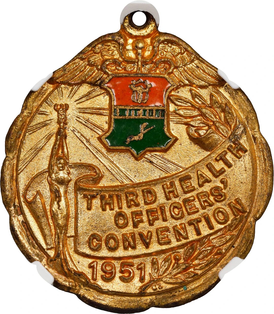 PHILIPPINES. 3rd Health Officers' Convention Gilt Bronze Medal, 1951.