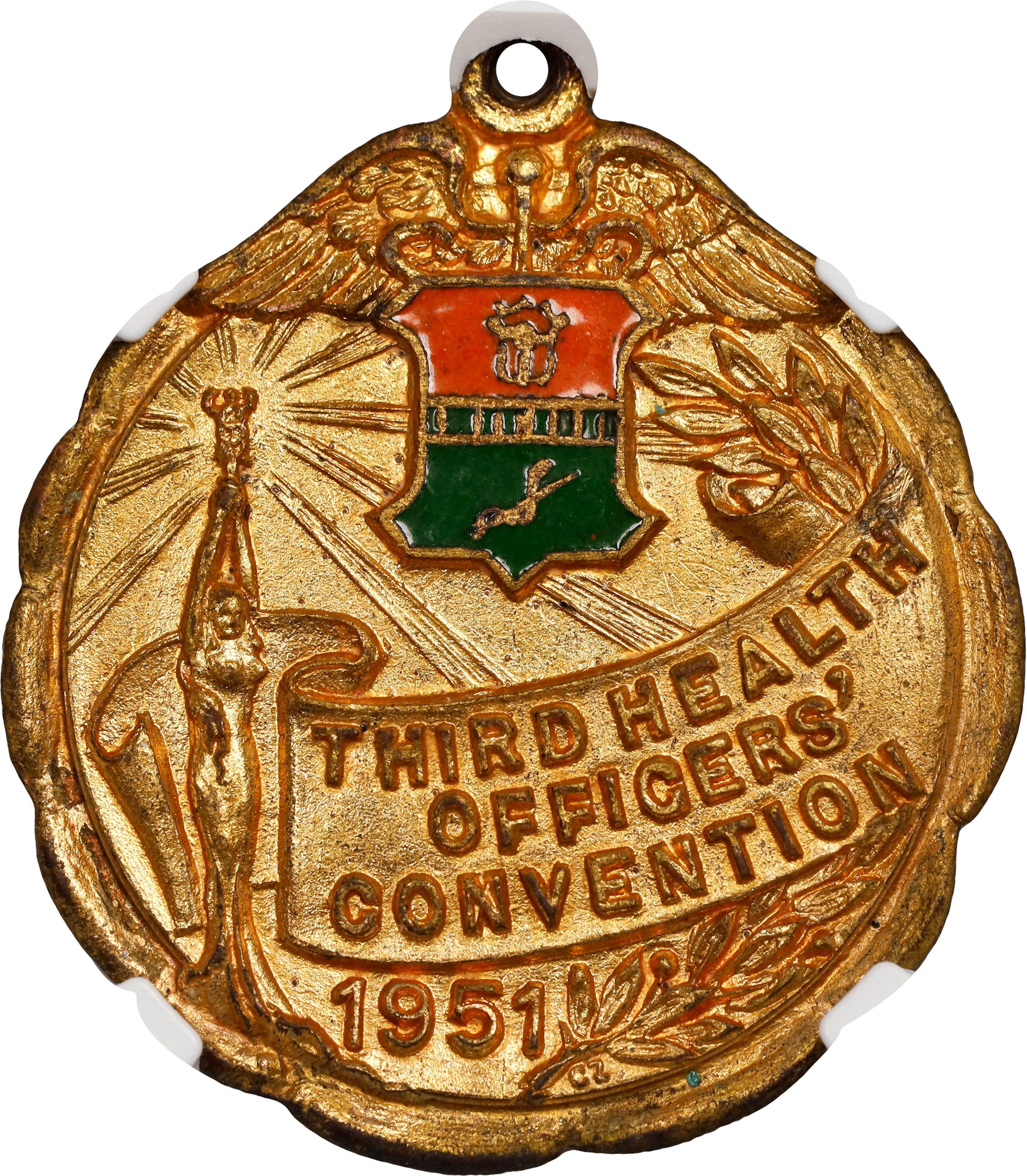 PHILIPPINES. 3rd Health Officers' Convention Gilt Bronze Medal, 1951.