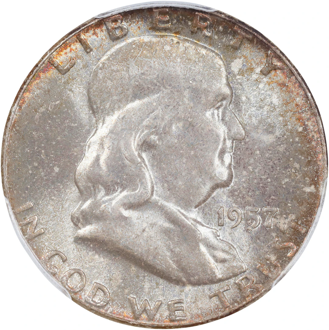1957 Franklin Half Dollar. MS-66 FBL (PCGS).