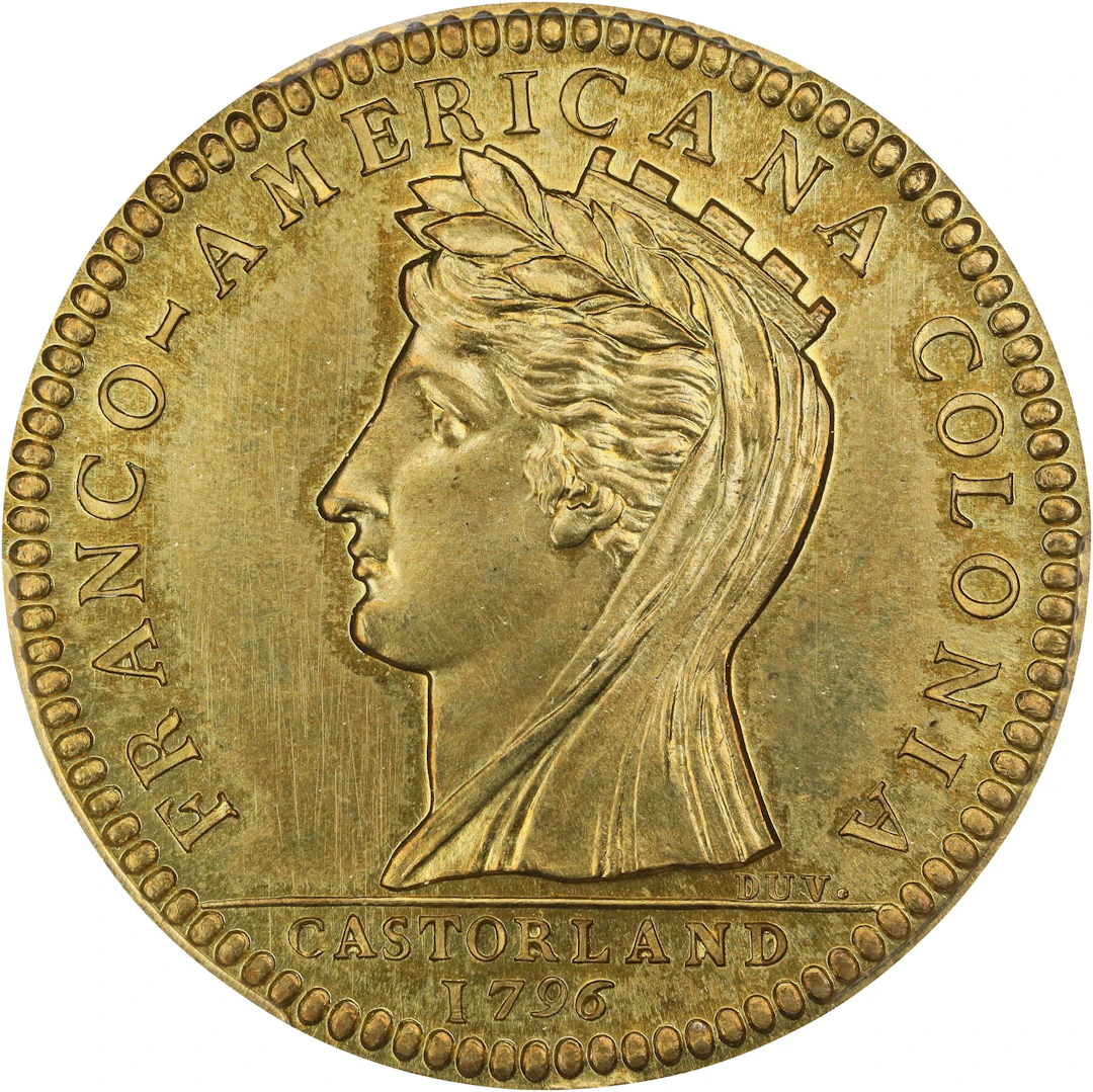 "1796" (post-World War I) Castorland Medal, or Jeton. Paris Mint Restrike.