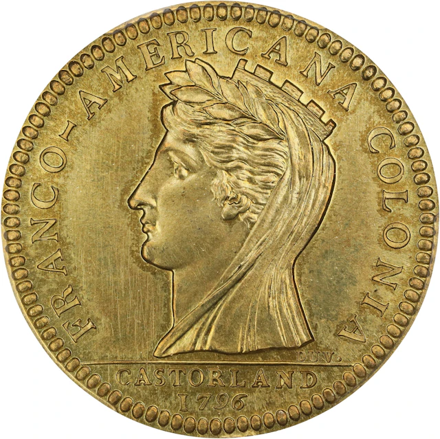 "1796" (post-World War I) Castorland Medal, or Jeton. Paris Mint Restrike.