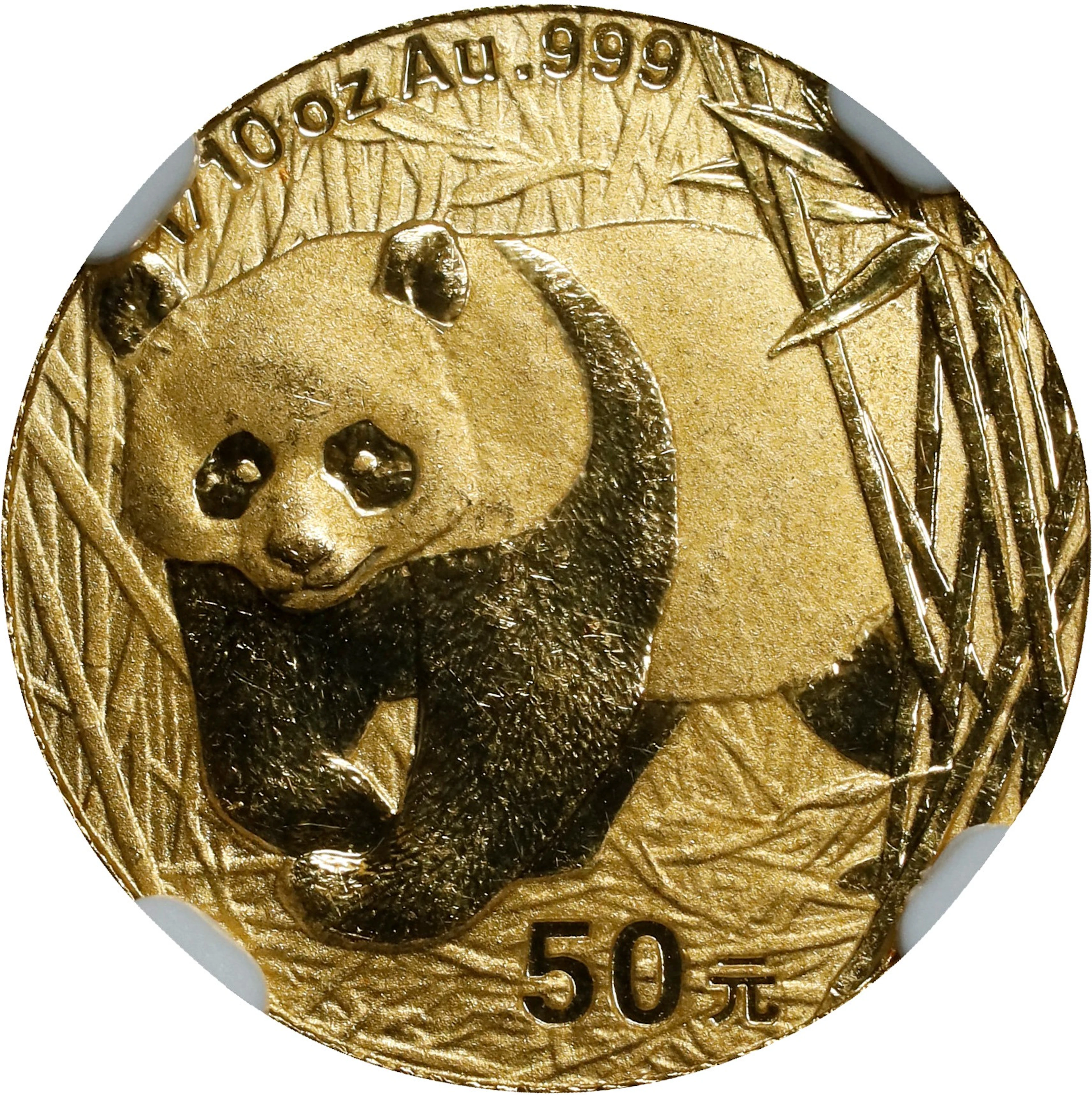 CHINA. Gold 50 Yuan, 2002. Panda Series. NGC MS-63.