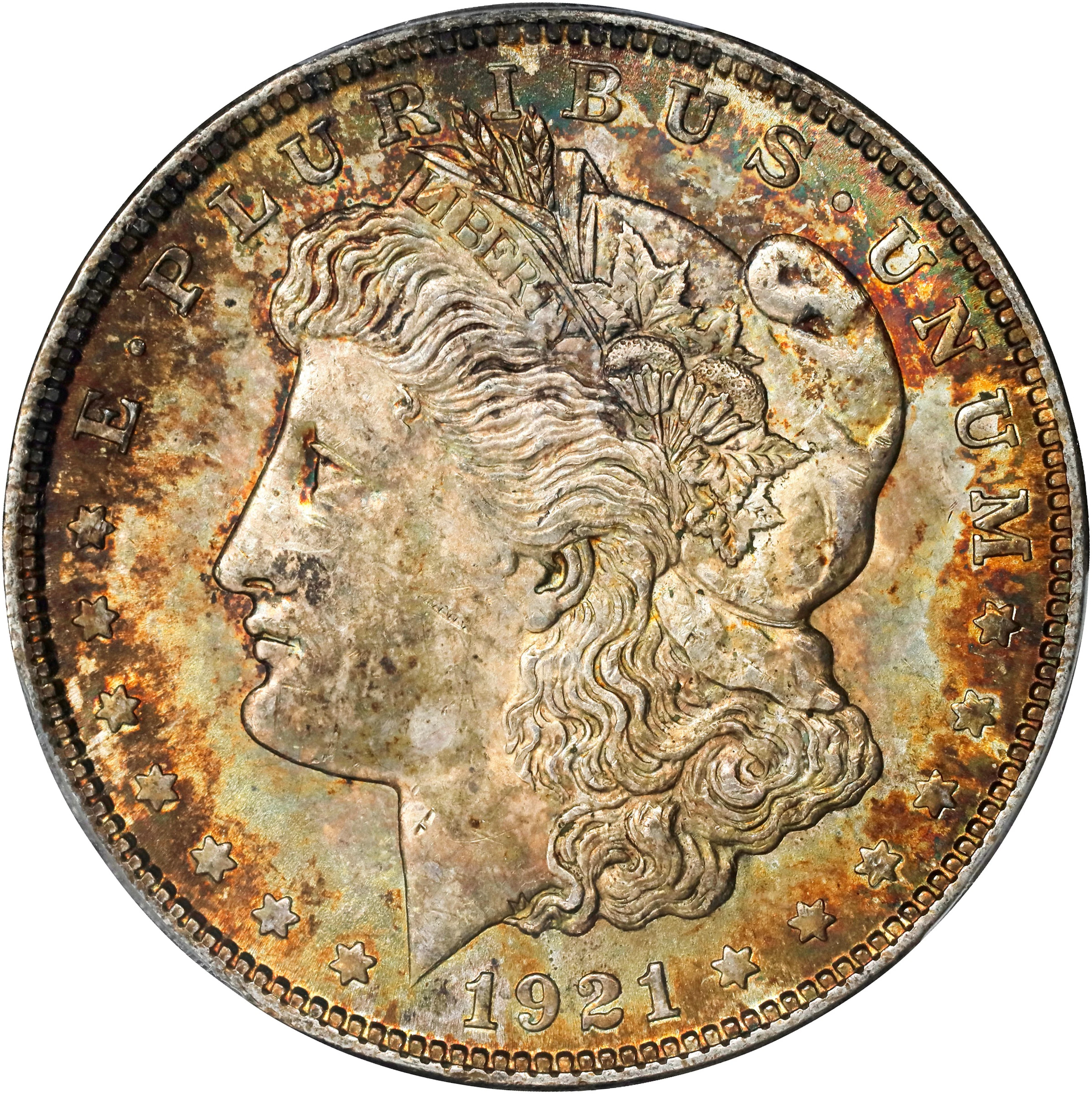 1921 Morgan Silver Dollar. MS-64 (PCGS).