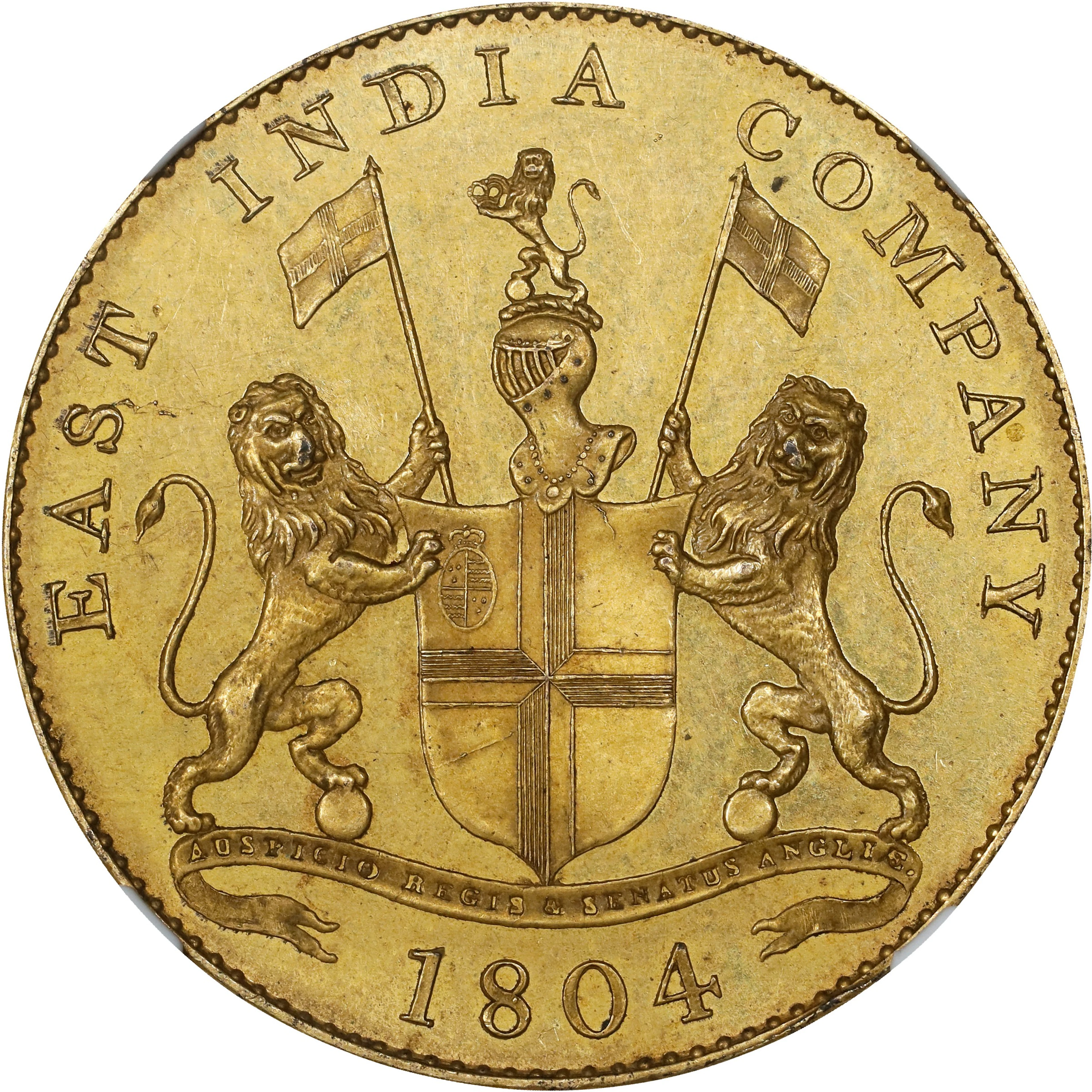 NETHERLANDS EAST INDIES. British Sumatra. Gilt Copper 2 Kepings, AH