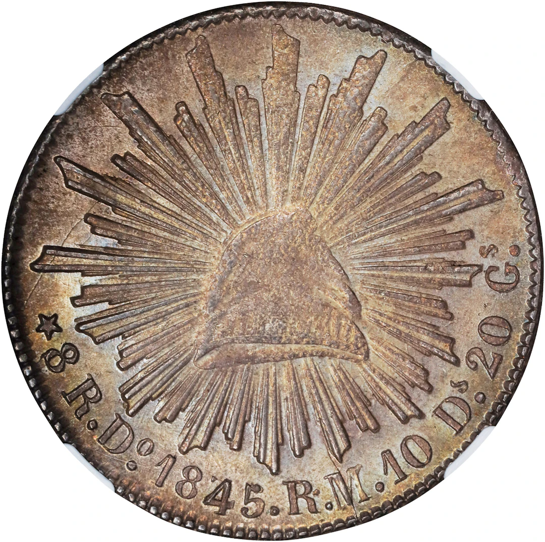 MEXICO. 8 Reales, 1845/31-Do RM. Durango Mint. NGC MS-62.