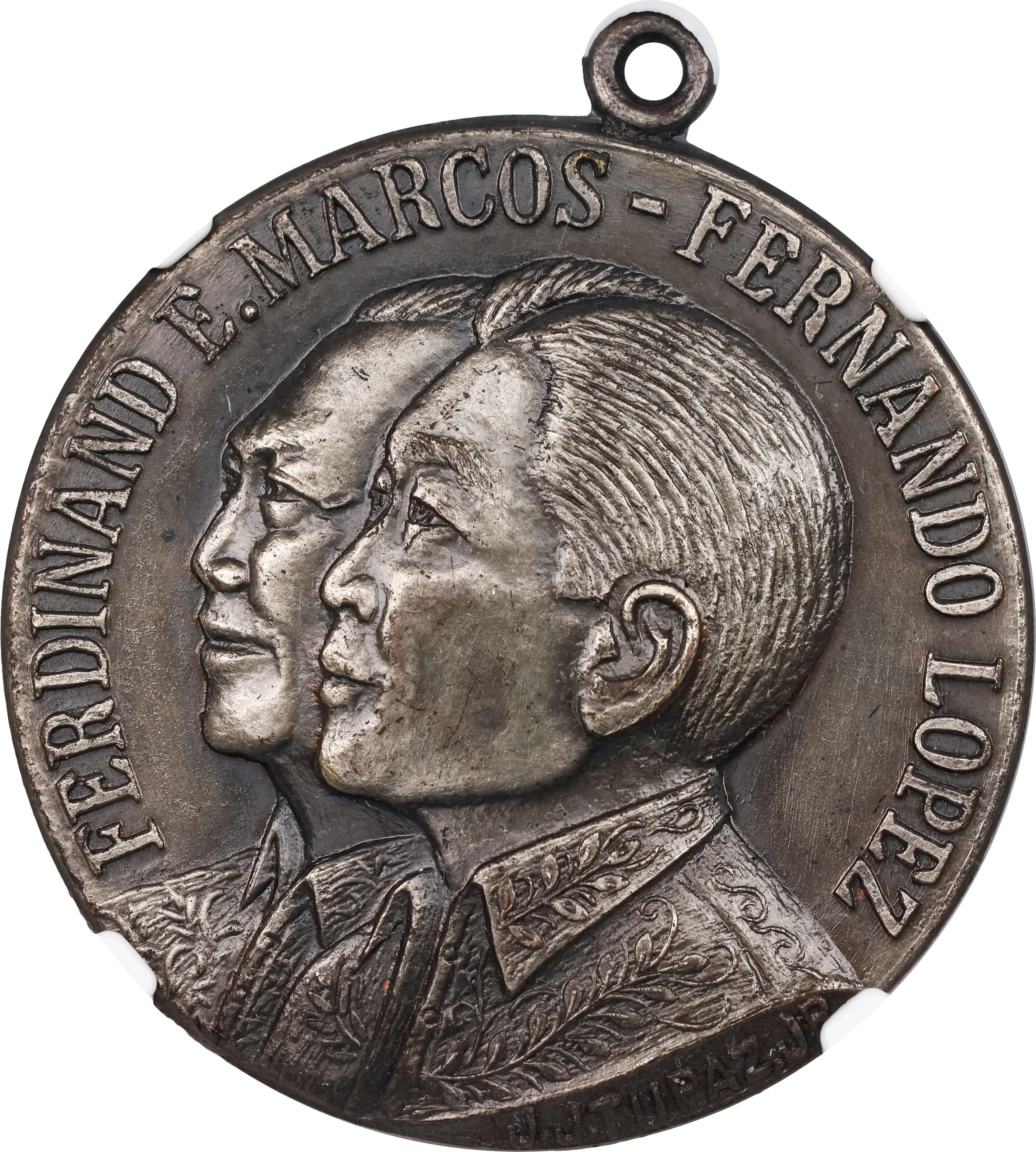 PHILIPPINES. President Ferdinand Marcos Inauguration Silvered Bronze