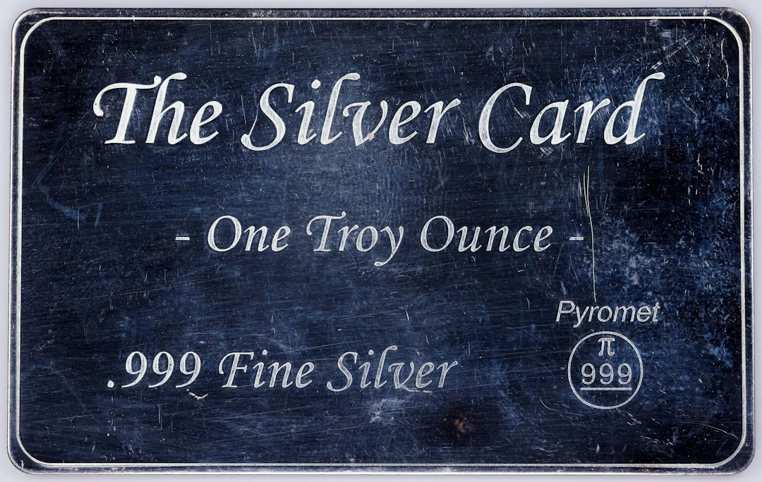 (1 oz, 31.104 g ASW). The Silver Card 1 oz Silver Bar.