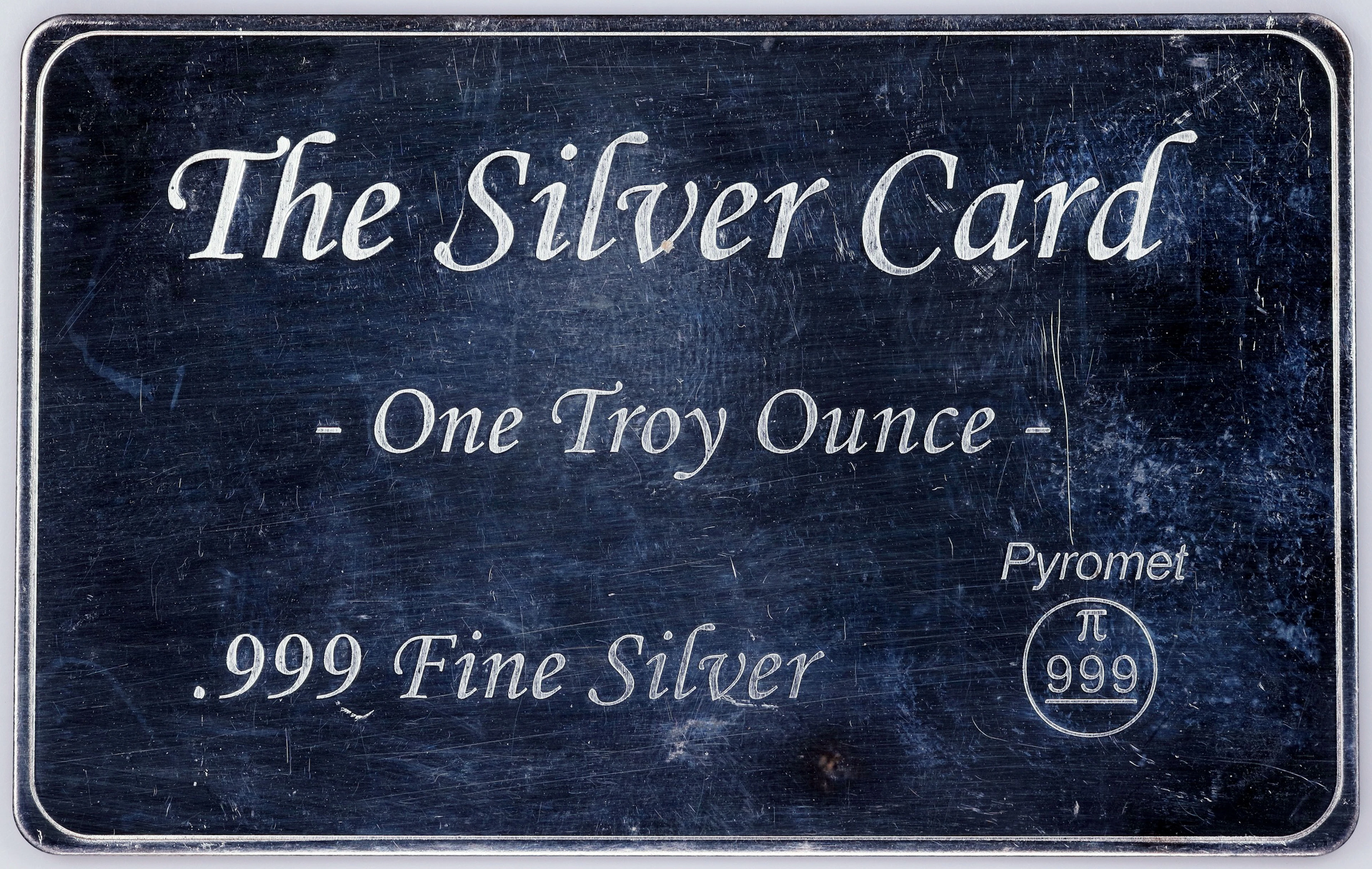 (1 oz, 31.104 g ASW). The Silver Card 1 oz Silver Bar.