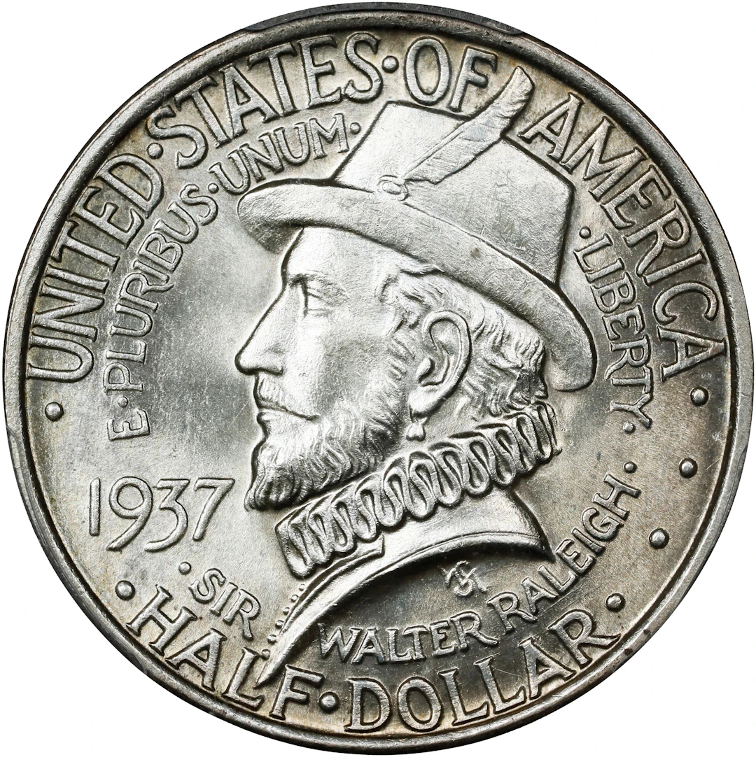 1937 Roanoke, North Carolina 350th Anniversary. MS-64 (PCGS).