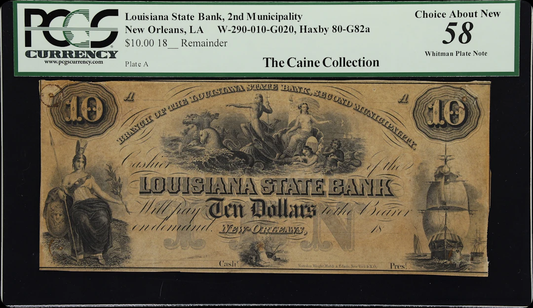 New Orleans, Louisiana. Louisiana State Bank. 18xx $10. PCGS Currency