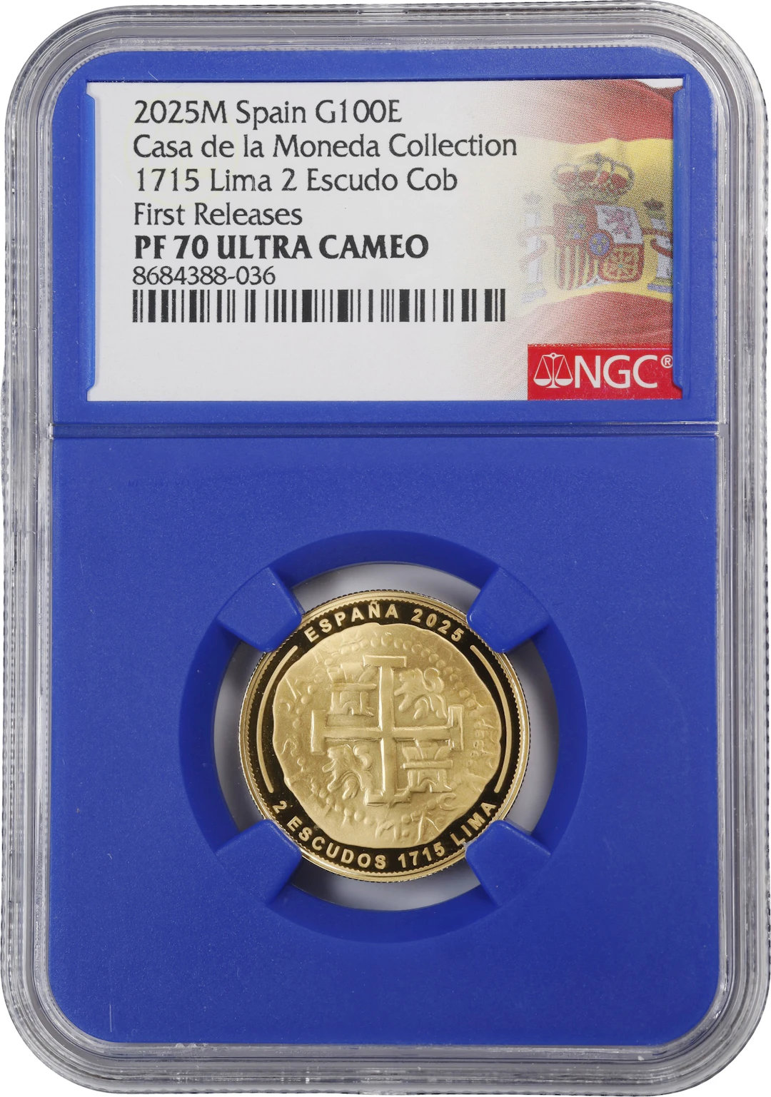 (0.217 oz, 6.75 g AGW). Spain. 2025-M Casa de la Moneda Gold 100 Euros.