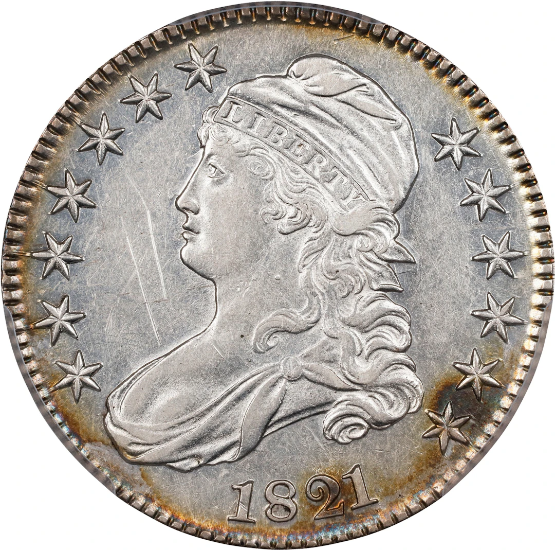 1821 Capped Bust Half Dollar. O-105a. Rarity-1. AU Details--Scratch (PCGS).