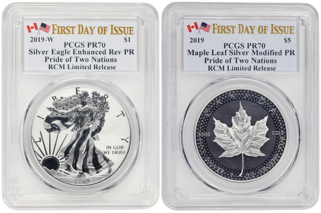 (2 oz, 62.208 g ASW). United States and Canada. 2019 Pride of Two