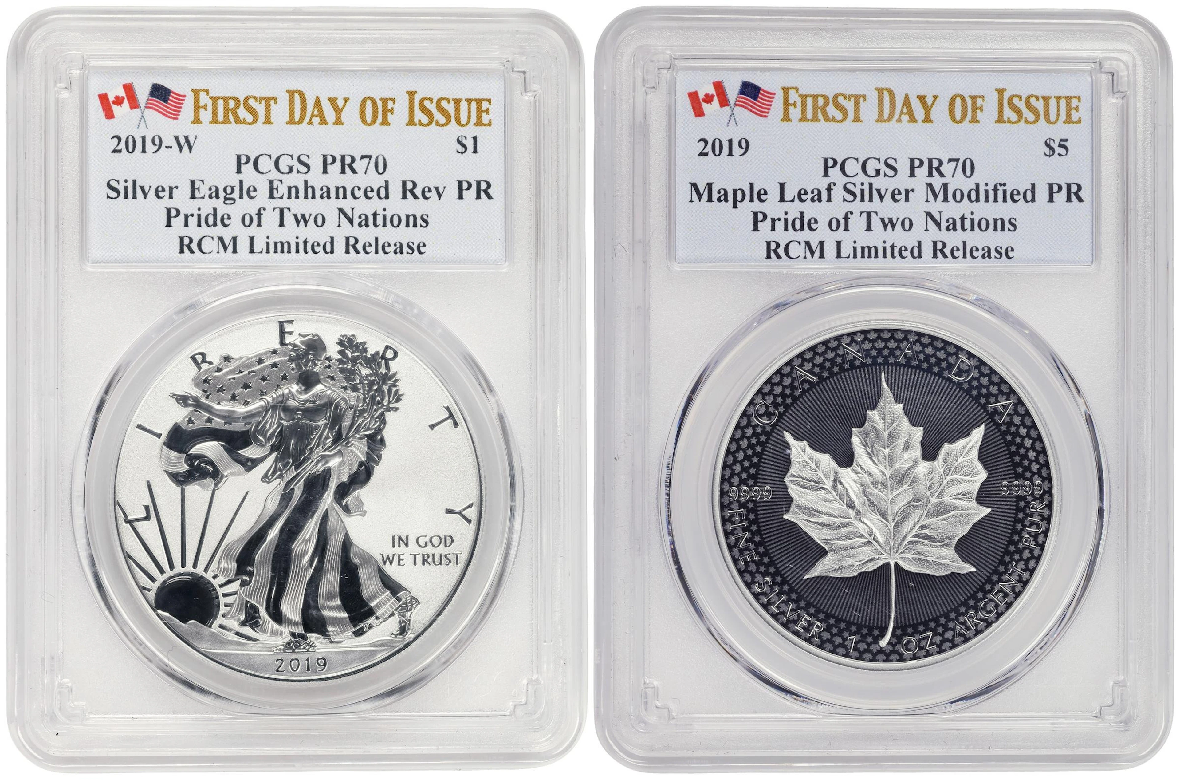 (2 oz, 62.208 g ASW). United States and Canada. 2019 Pride of Two