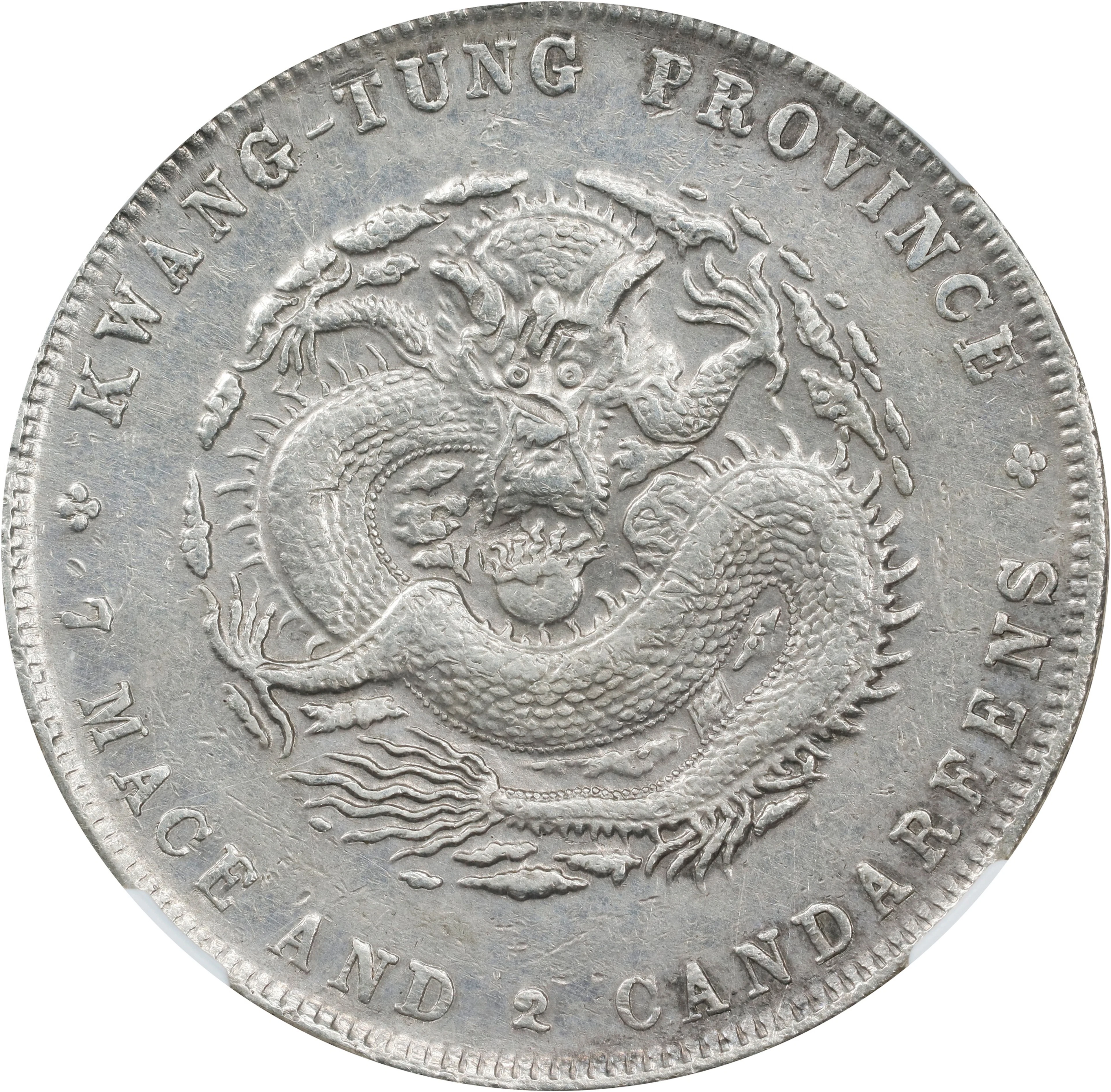 (t) CHINA. Kwangtung. 7 Mace 2 Candareens (Dollar), ND (1890-1908).