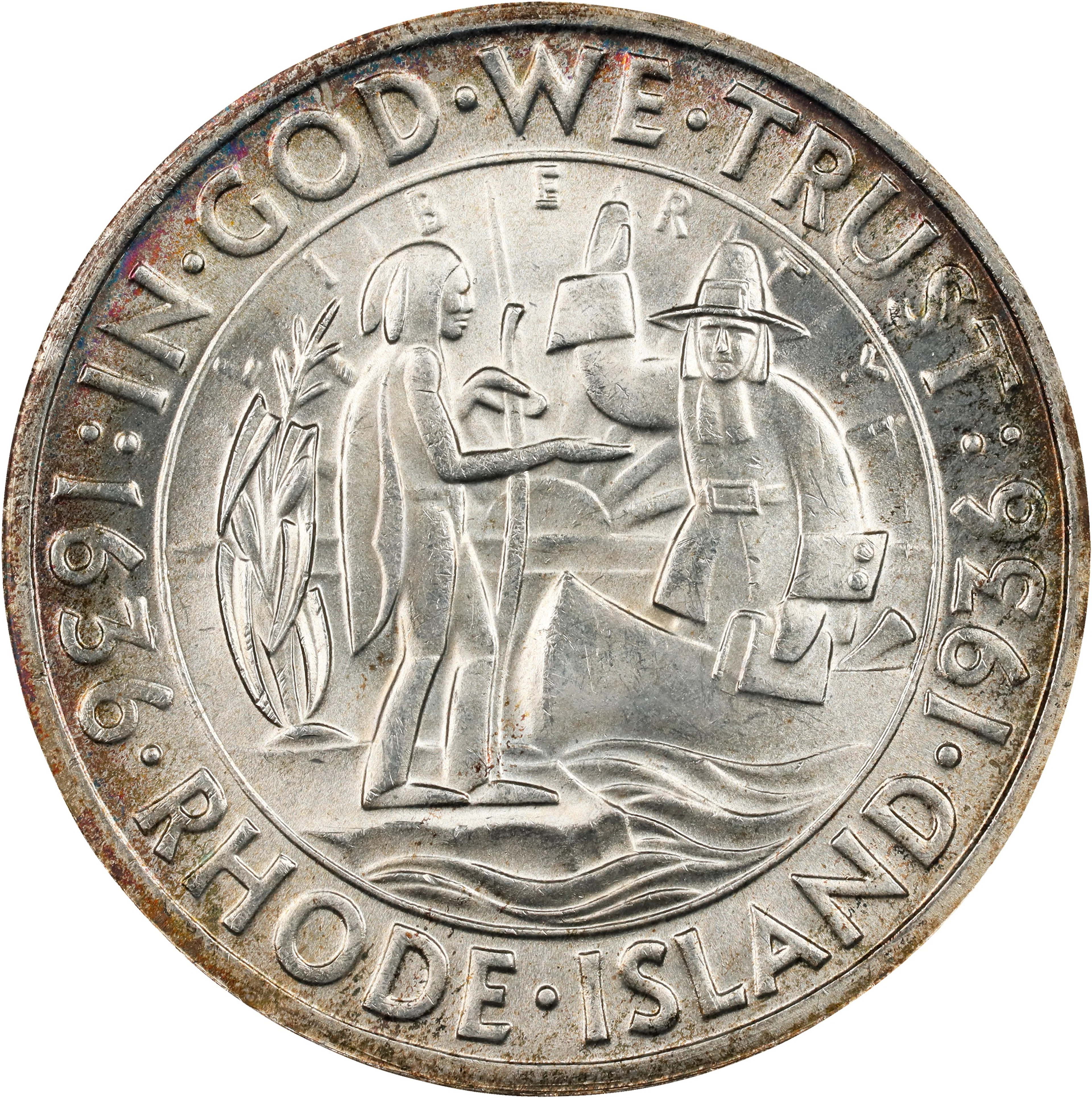 1936 Rhode Island Tercentenary. MS-65 (ANACS).