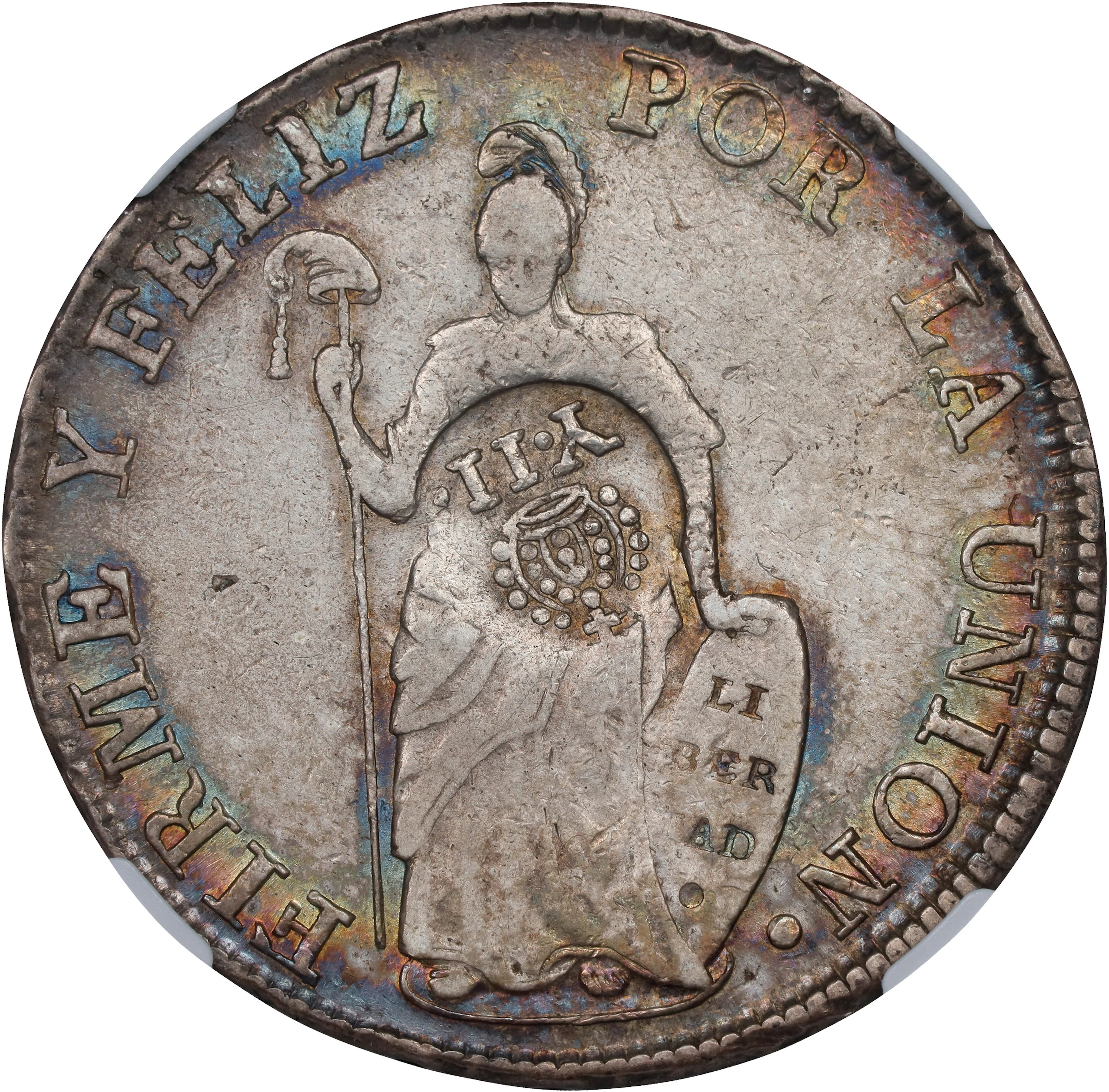 PHILIPPINES. Philippines - Peru. 8 Reales, ND (1834-37). Manila Mint.