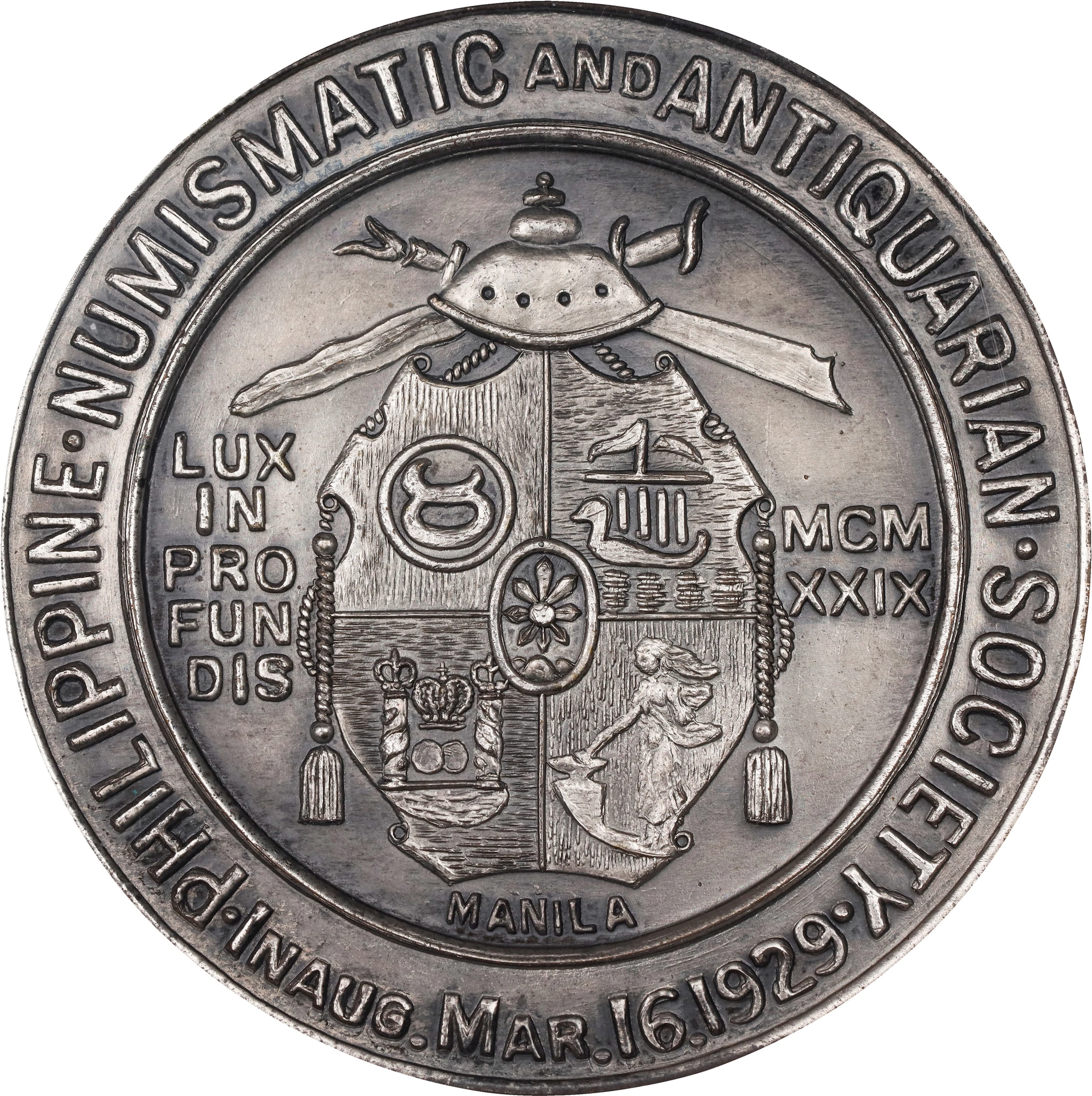 PHILIPPINES. Friendship with Mexico Silvered Bronze Medal, 1964. NGC MS-65.